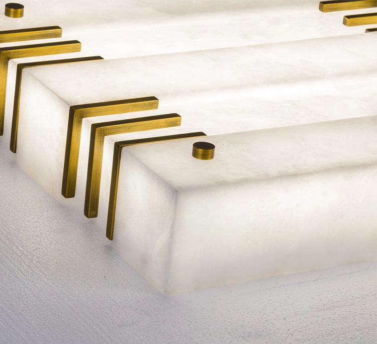 Square Alabaster Ceiling Lamps - GILDLAMPS