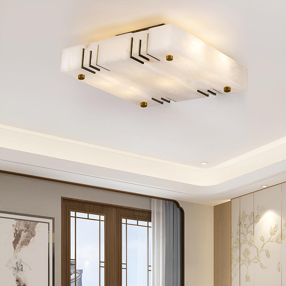 Square Alabaster Ceiling Lamps - GILDLAMPS