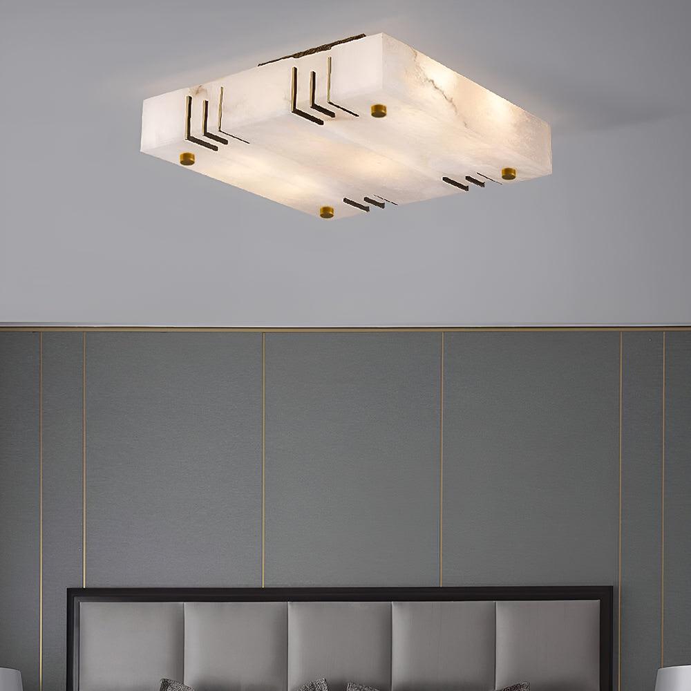 Square Alabaster Ceiling Lamps - GILDLAMPS