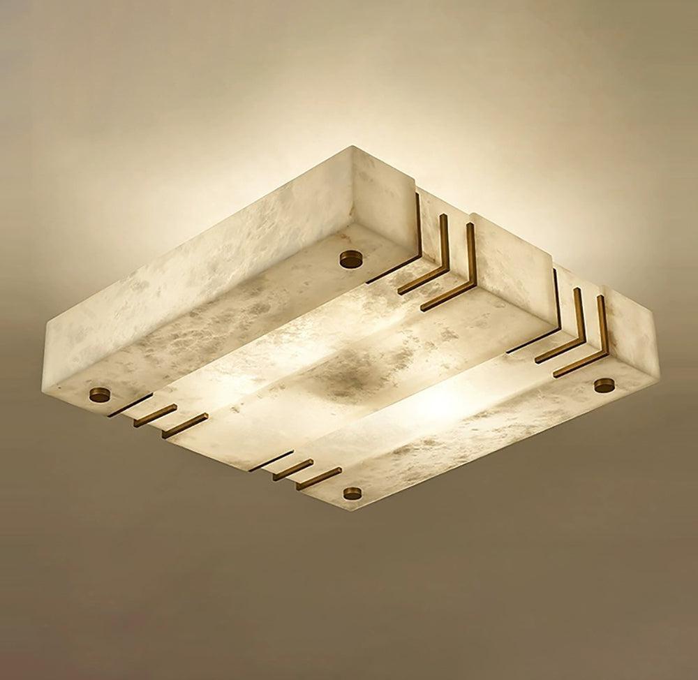 Square Alabaster Ceiling Lamps - GILDLAMPS