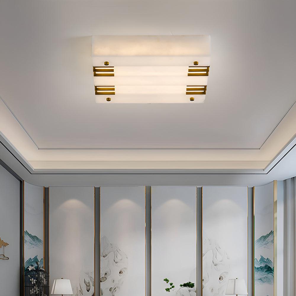 Square Alabaster Ceiling Lamps - GILDLAMPS