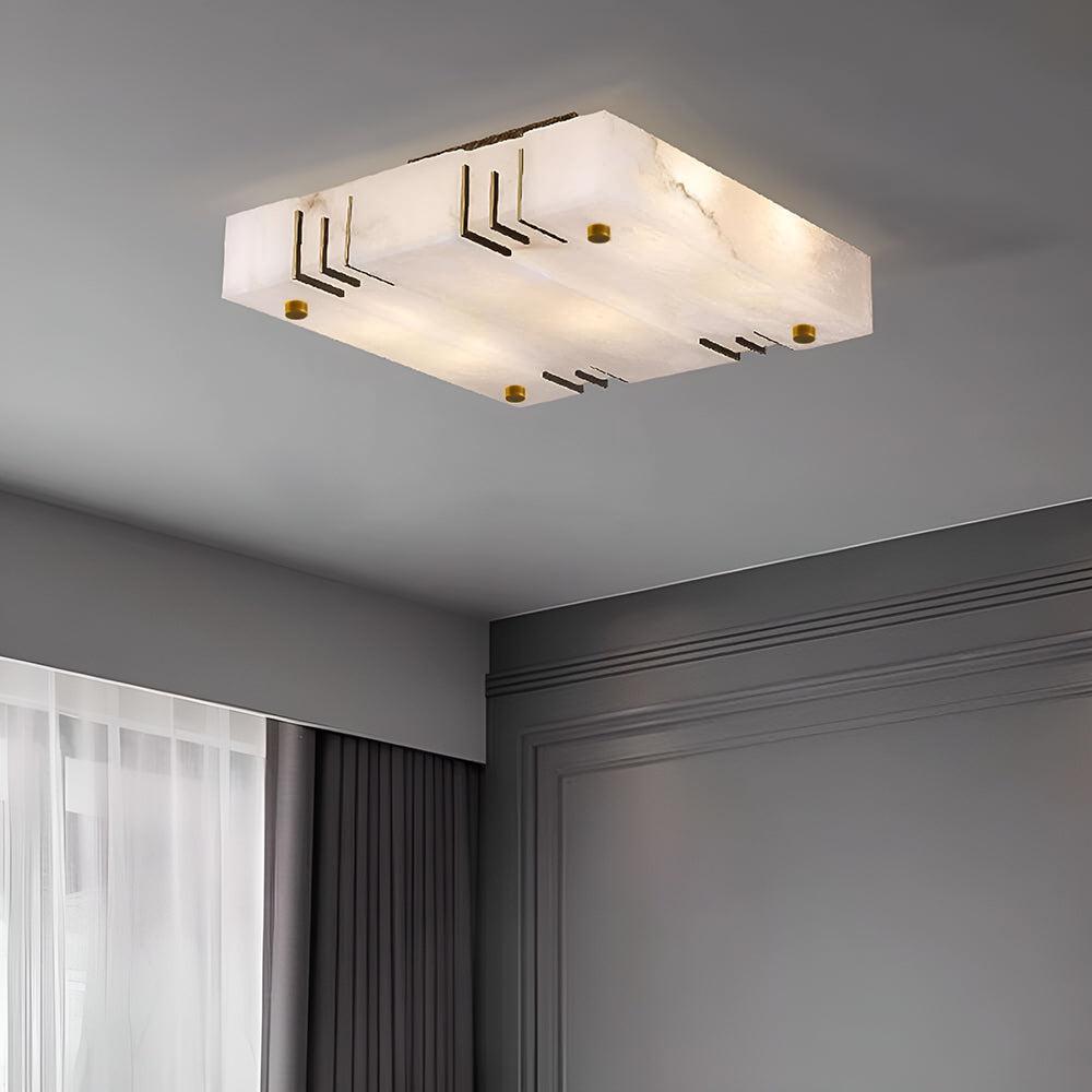 Square Alabaster Ceiling Lamps - GILDLAMPS
