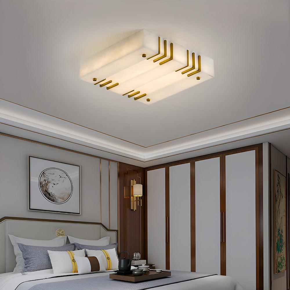 Square Alabaster Ceiling Lamps - GILDLAMPS