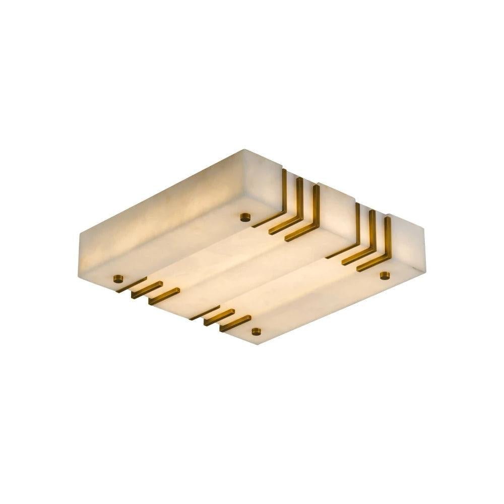 Square Alabaster Ceiling Lamps - GILDLAMPS