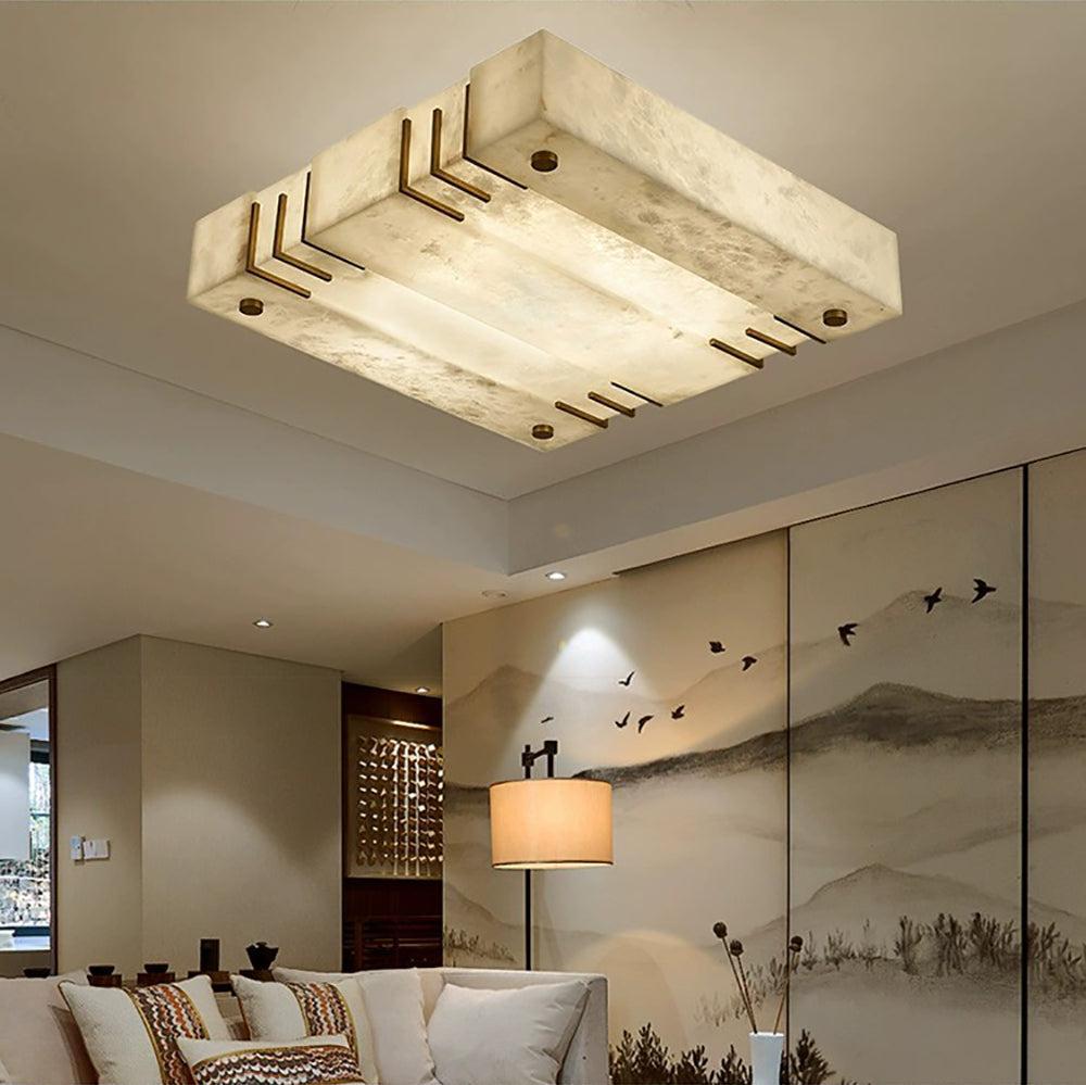 Square Alabaster Ceiling Lamps - GILDLAMPS
