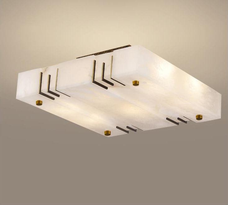 Square Alabaster Ceiling Lamps - GILDLAMPS