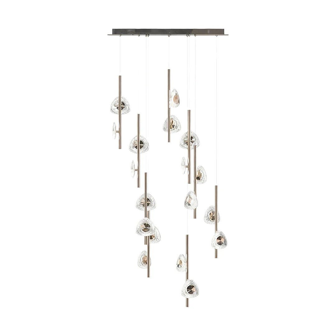 Staircase Crystal Chandelier Modern Aluminum Ceiling Light - GILDLAMPS