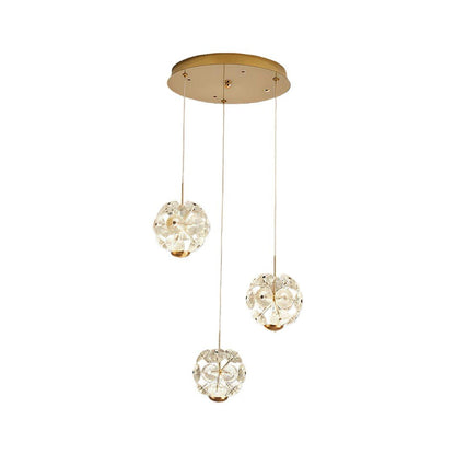 Staircase Crystal Chandelier Modern Luxury High Ceiling Light - GILDLAMPS