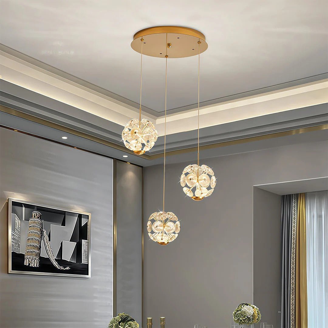 Staircase Crystal Chandelier Modern Luxury High Ceiling Light - GILDLAMPS