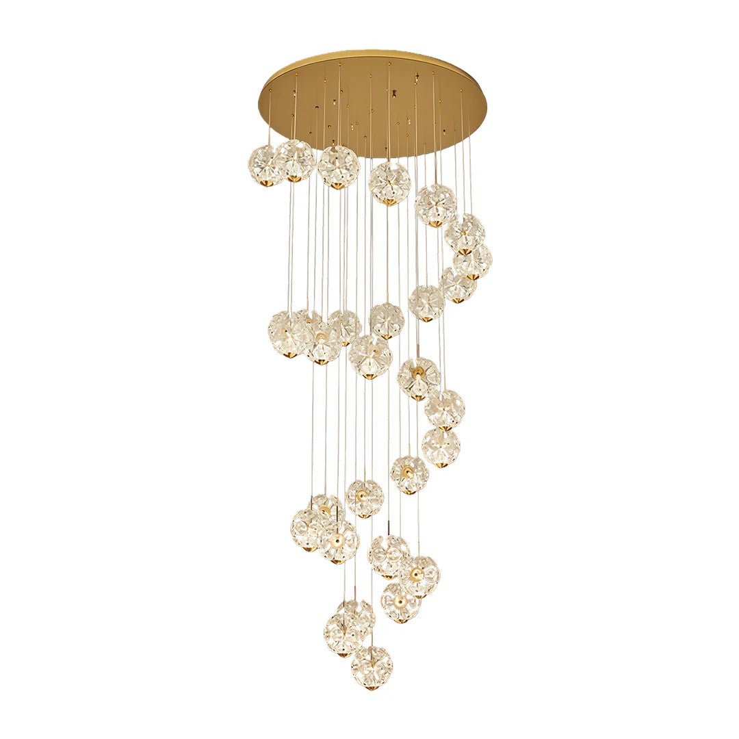 Staircase Crystal Chandelier Modern Luxury High Ceiling Light - GILDLAMPS