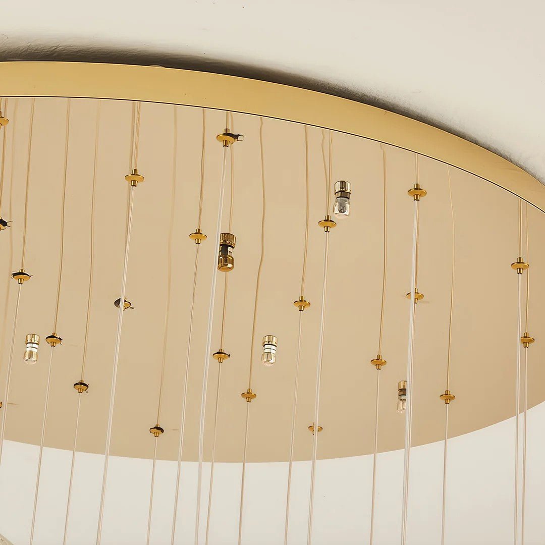 Staircase Crystal Chandelier Modern Luxury High Ceiling Light - GILDLAMPS