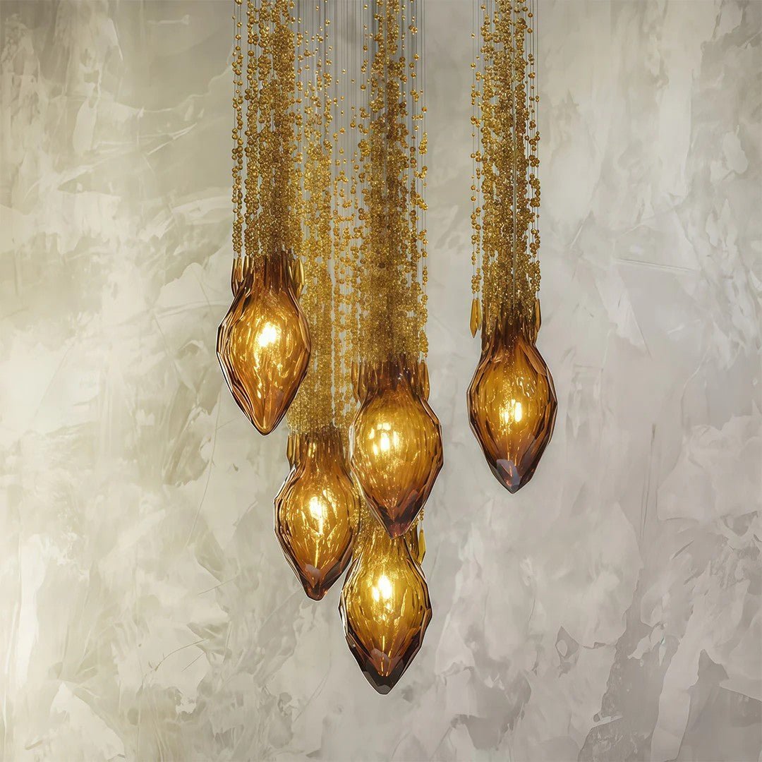 Stairway Chandelier Artistic Crystal Ceiling Light - GILDLAMPS