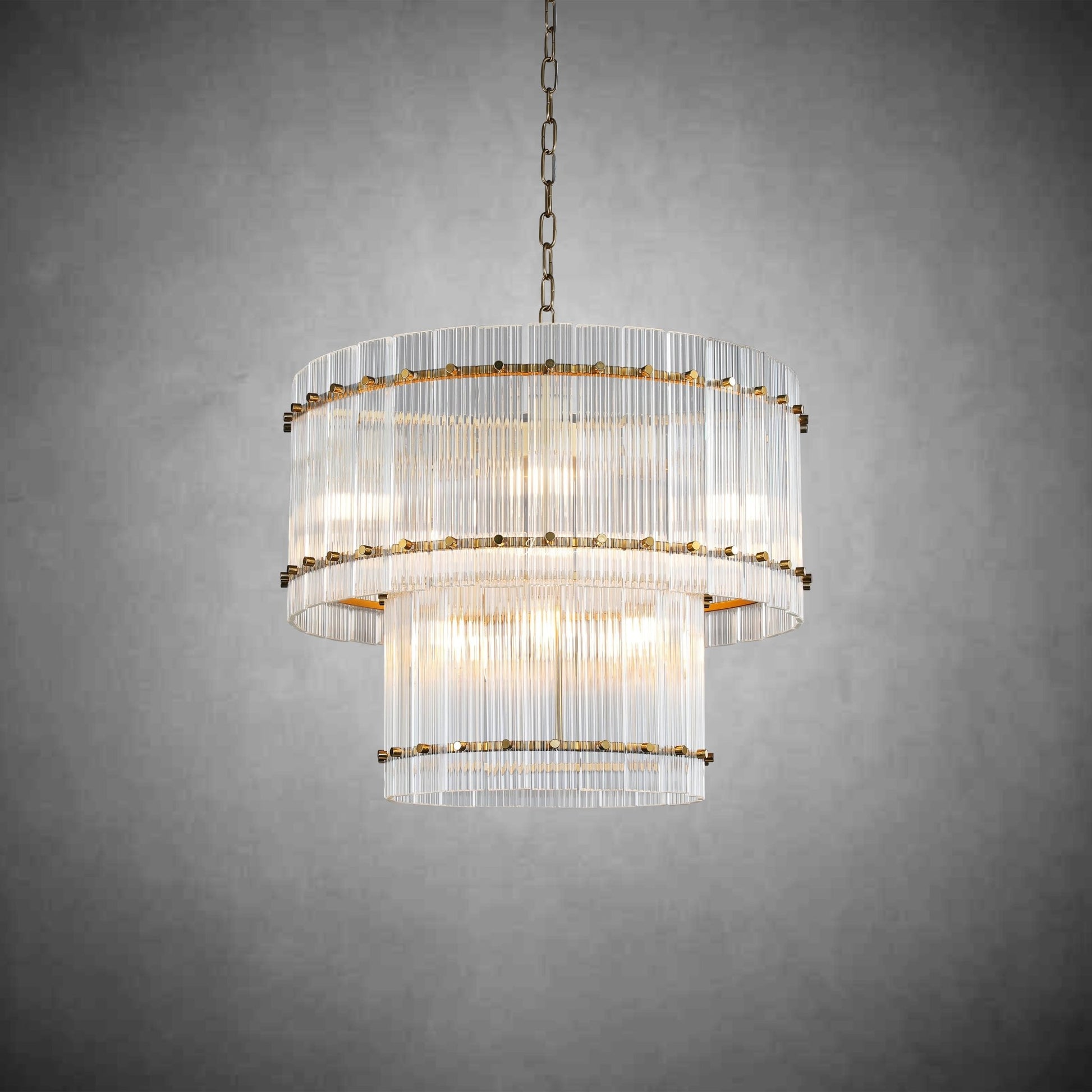 Sun Marcus 2-Tier Round Chandelier 22" - GILDLAMPS