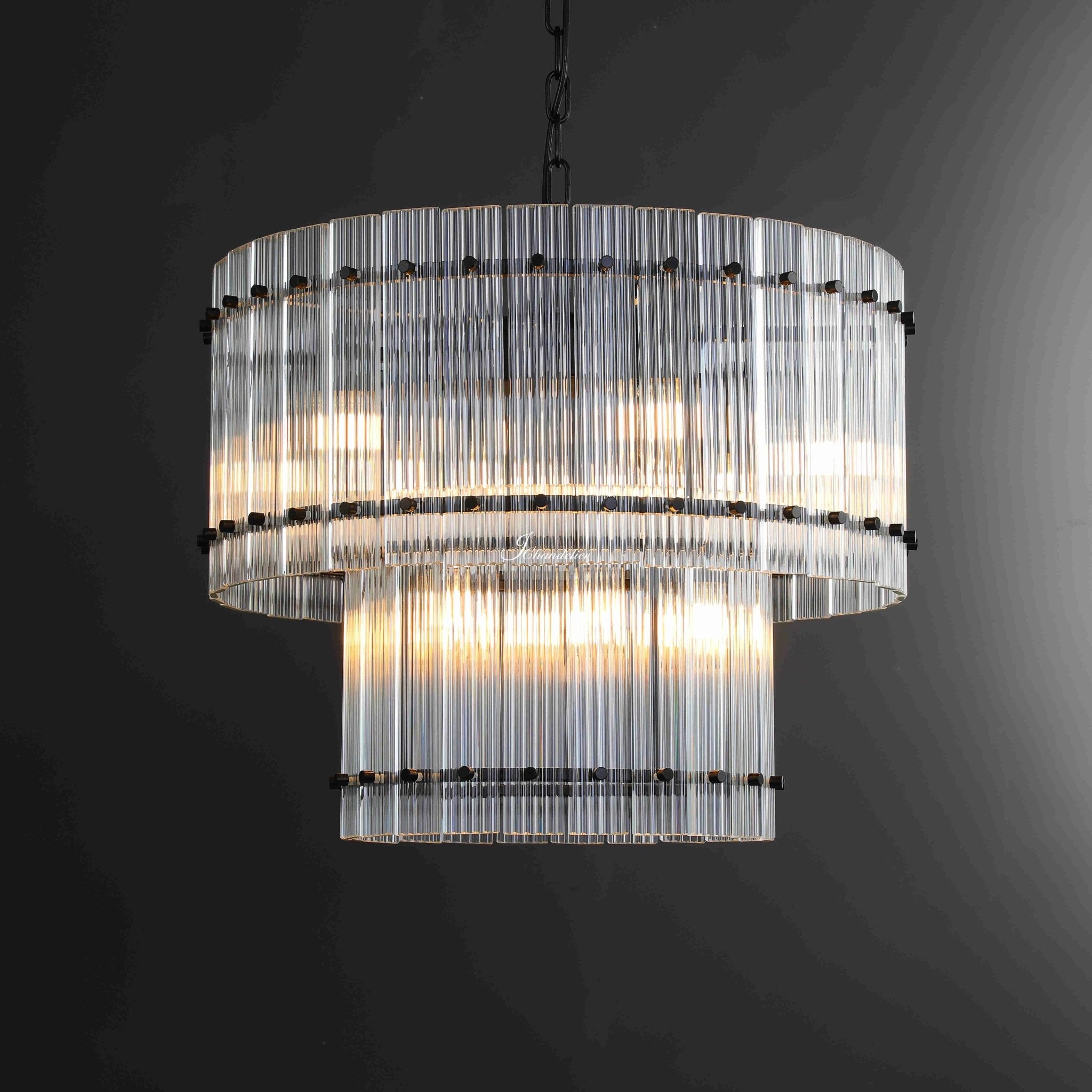 Sun Marcus 2-Tier Round Chandelier 22" - GILDLAMPS