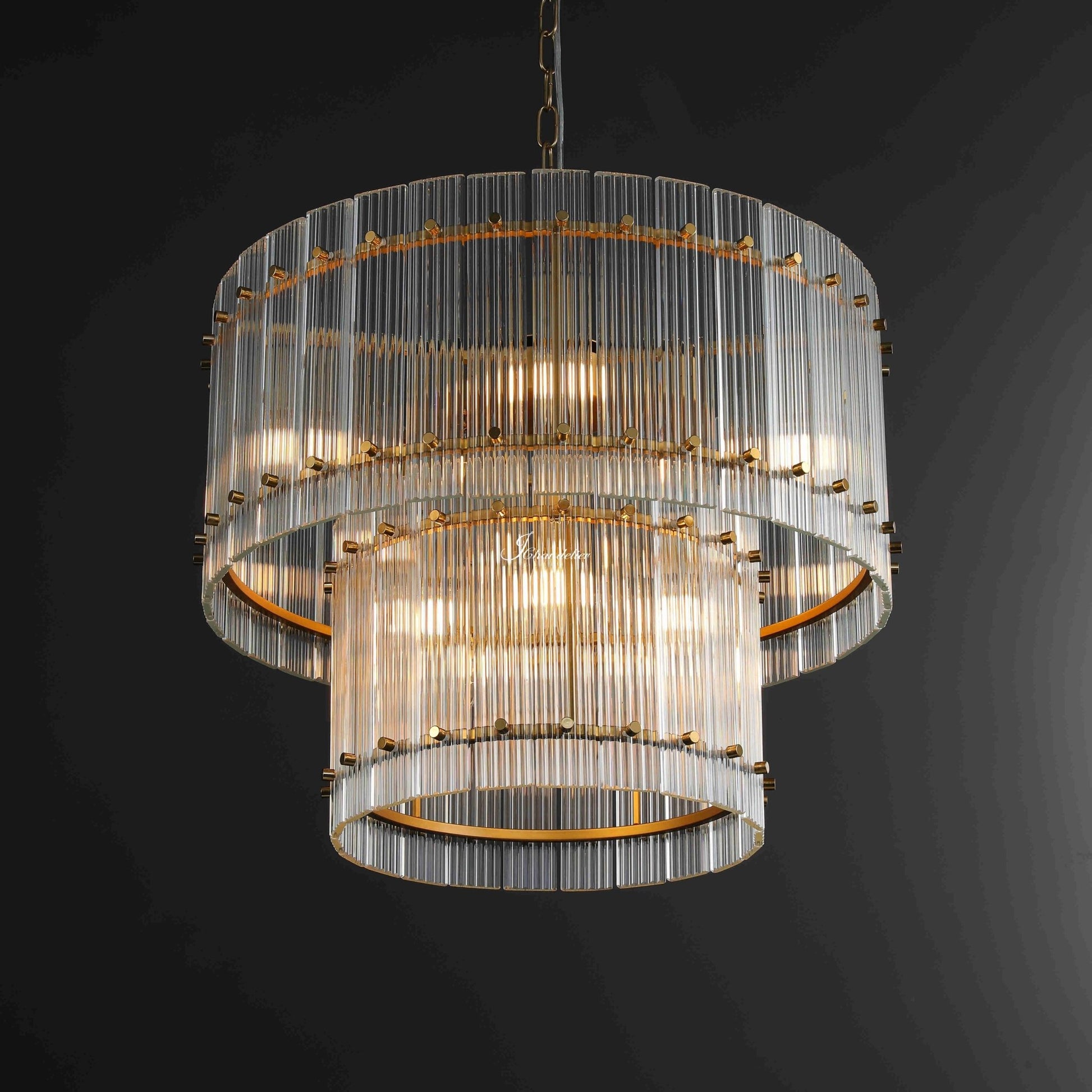 Sun Marcus 2-Tier Round Chandelier 22" - GILDLAMPS