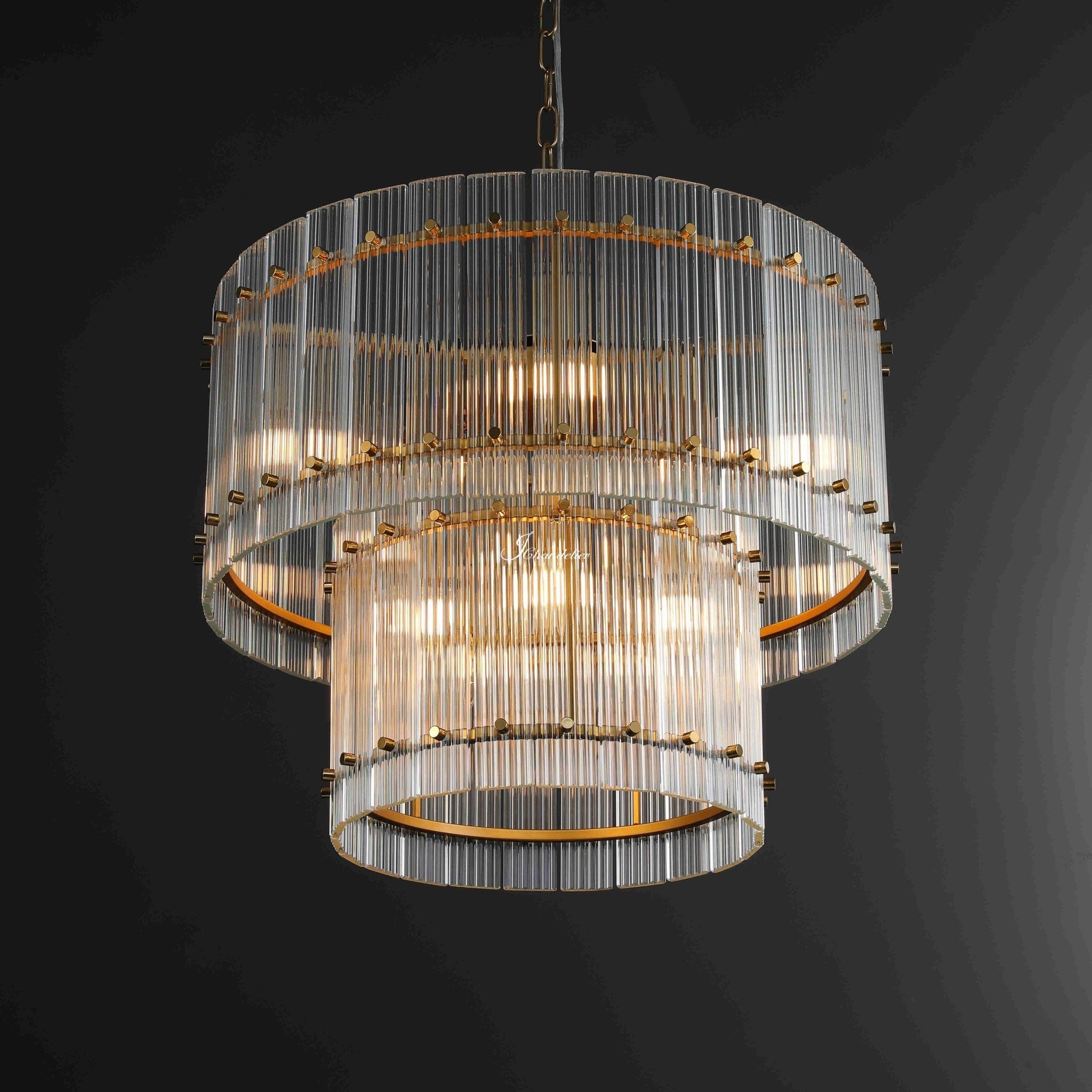 Sun Marcus 2-Tier Round Chandelier 22" - GILDLAMPS