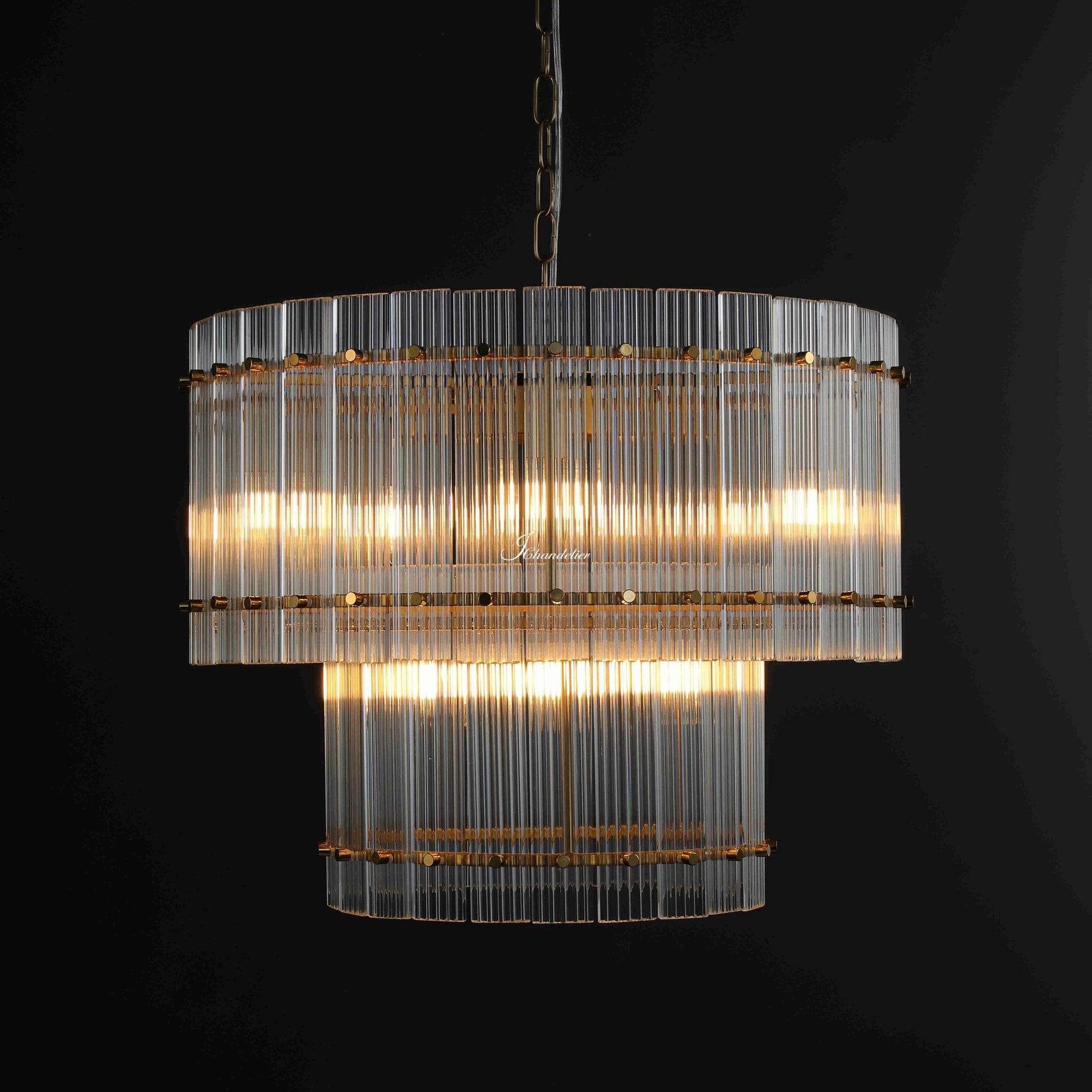 Sun Marcus 2-Tier Round Chandelier 22" - GILDLAMPS