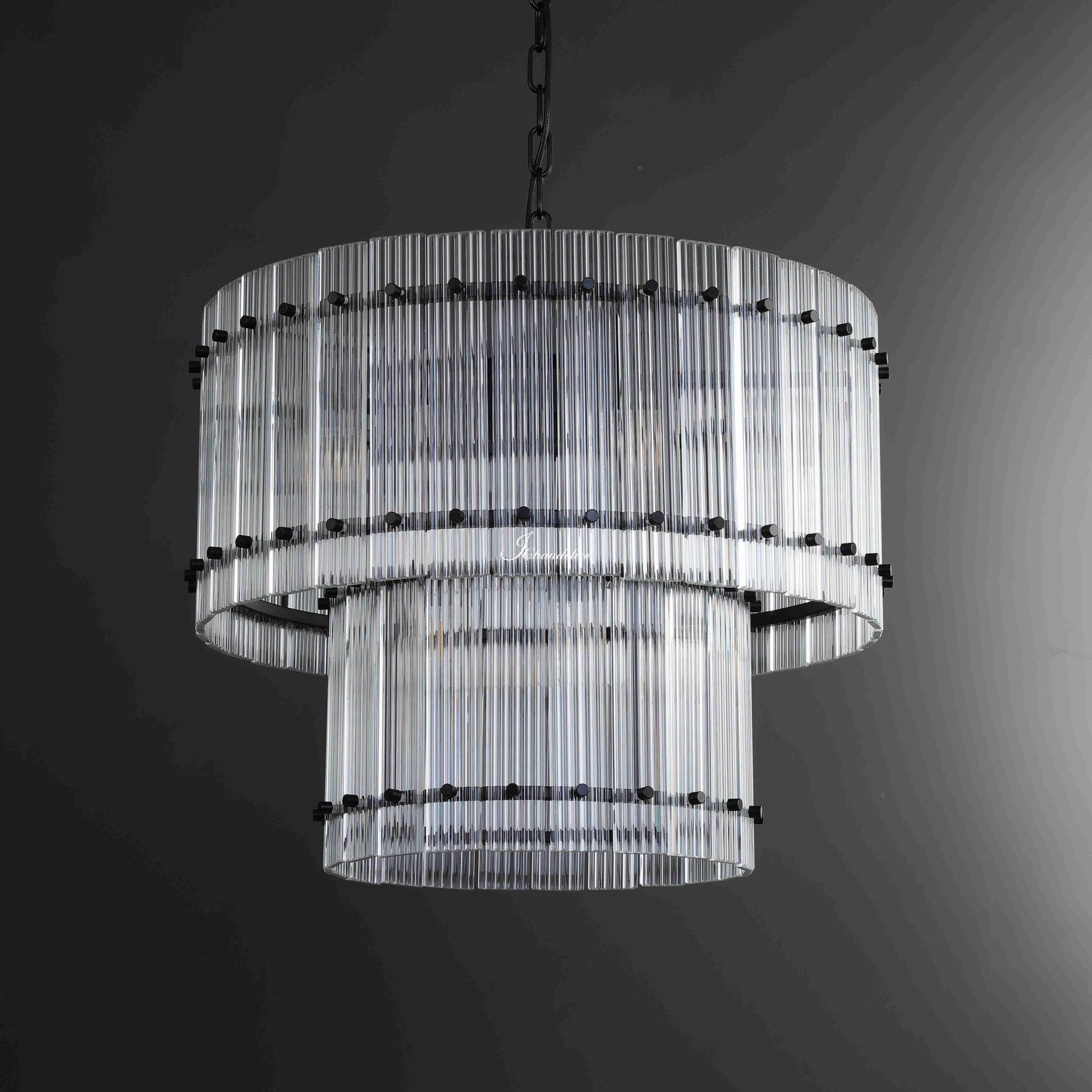 Sun Marcus 2-Tier Round Chandelier 22" - GILDLAMPS