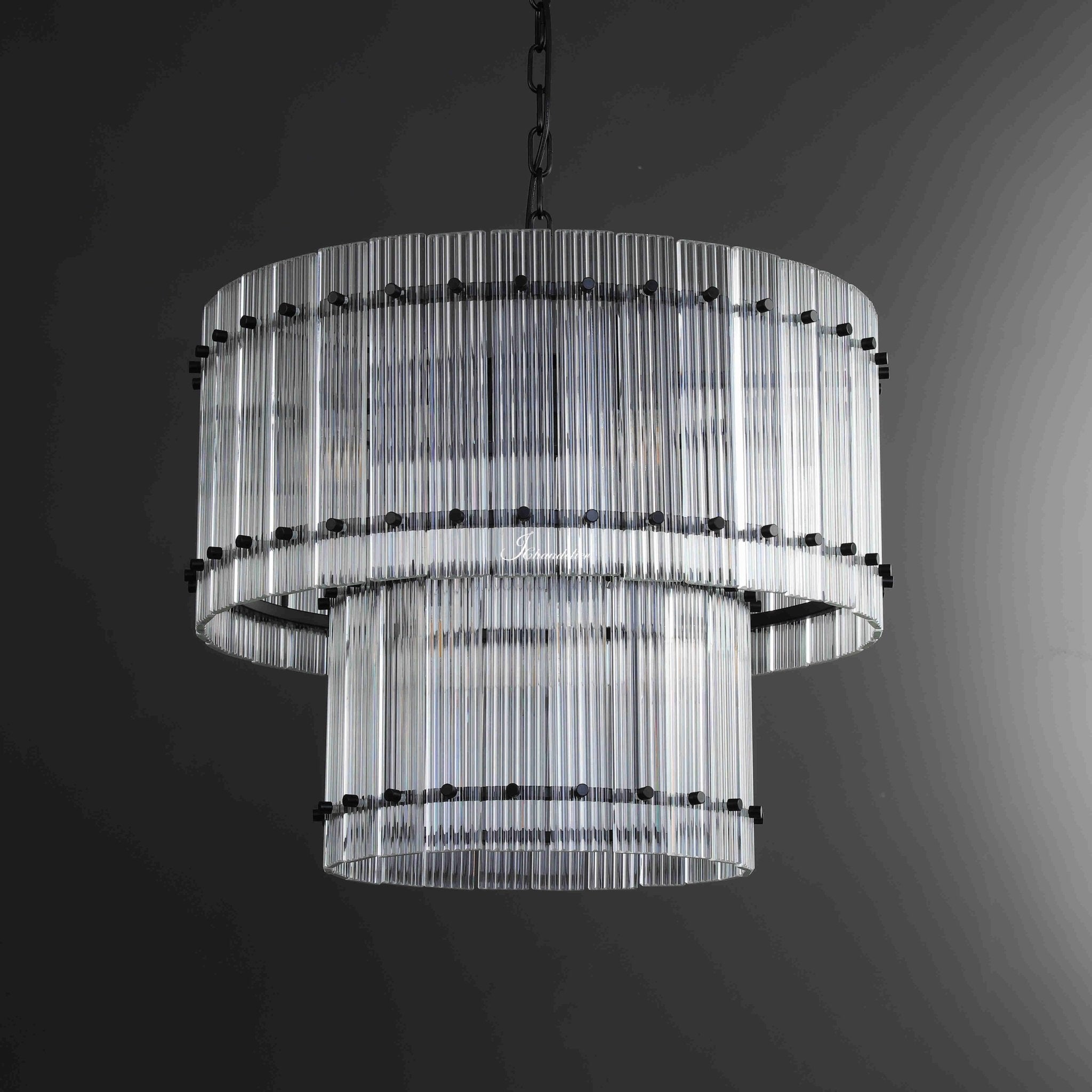 Sun Marcus 2-Tier Round Chandelier 22" - GILDLAMPS