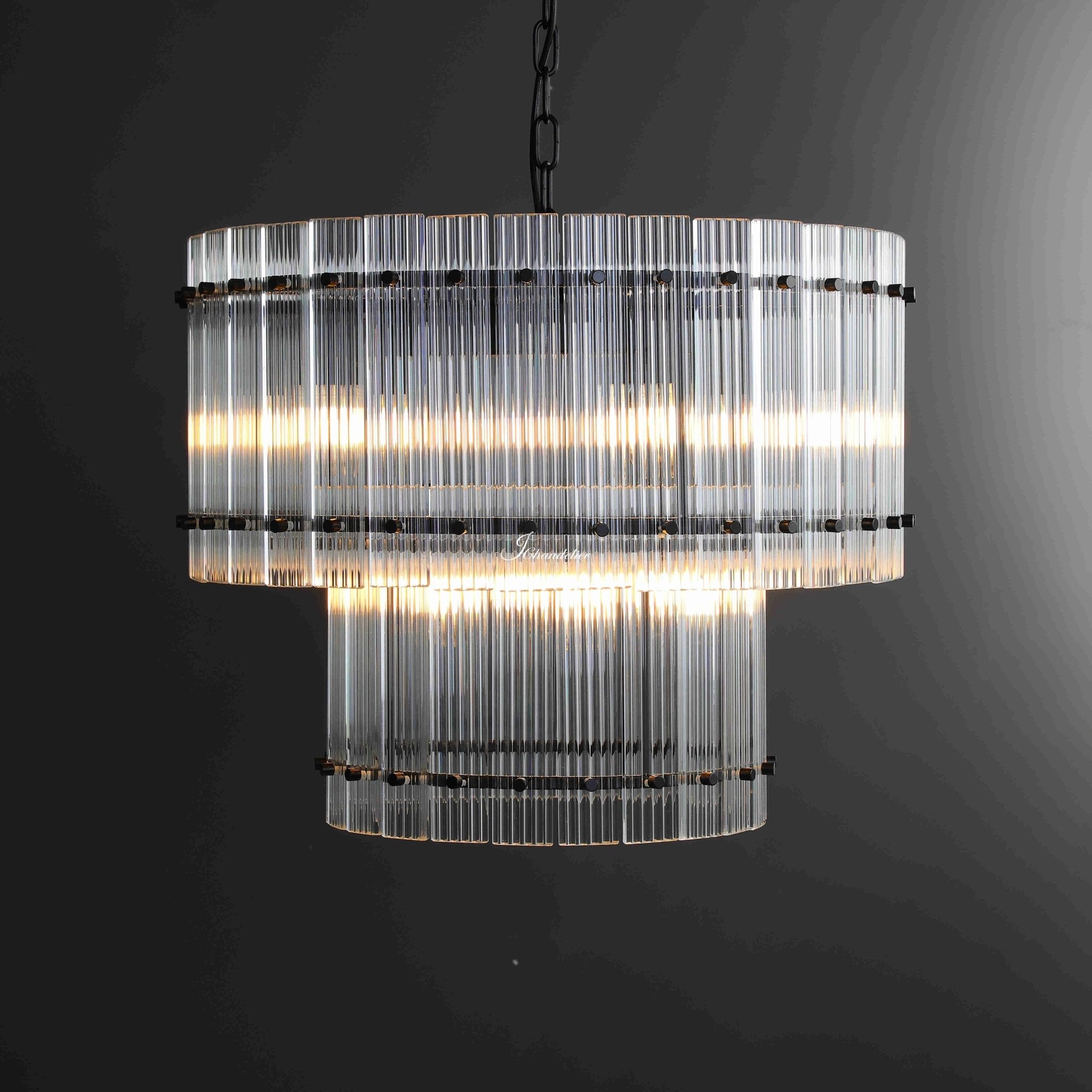 Sun Marcus 2-Tier Round Chandelier 37" - GILDLAMPS