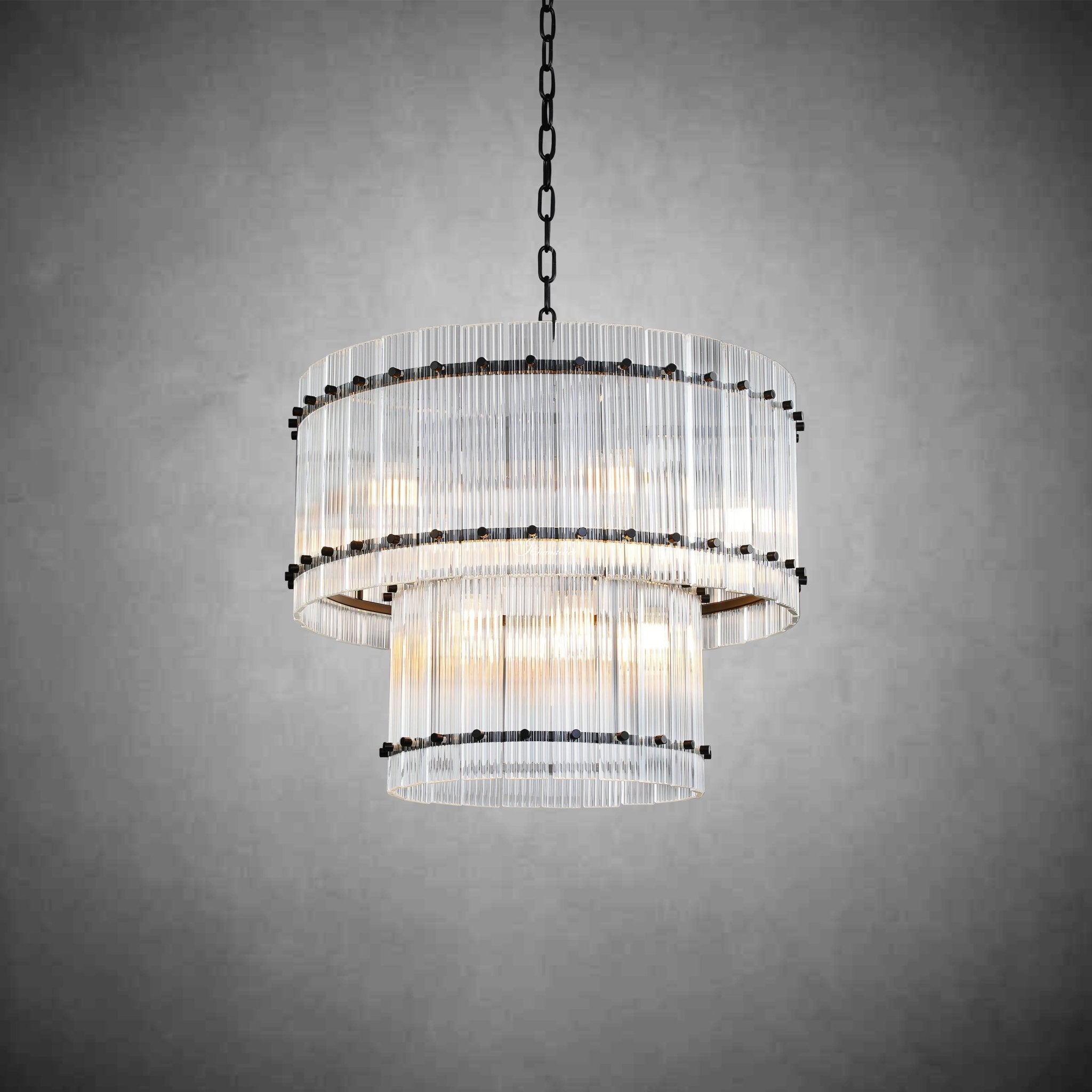 Sun Marcus 2-Tier Round Chandelier 37" - GILDLAMPS