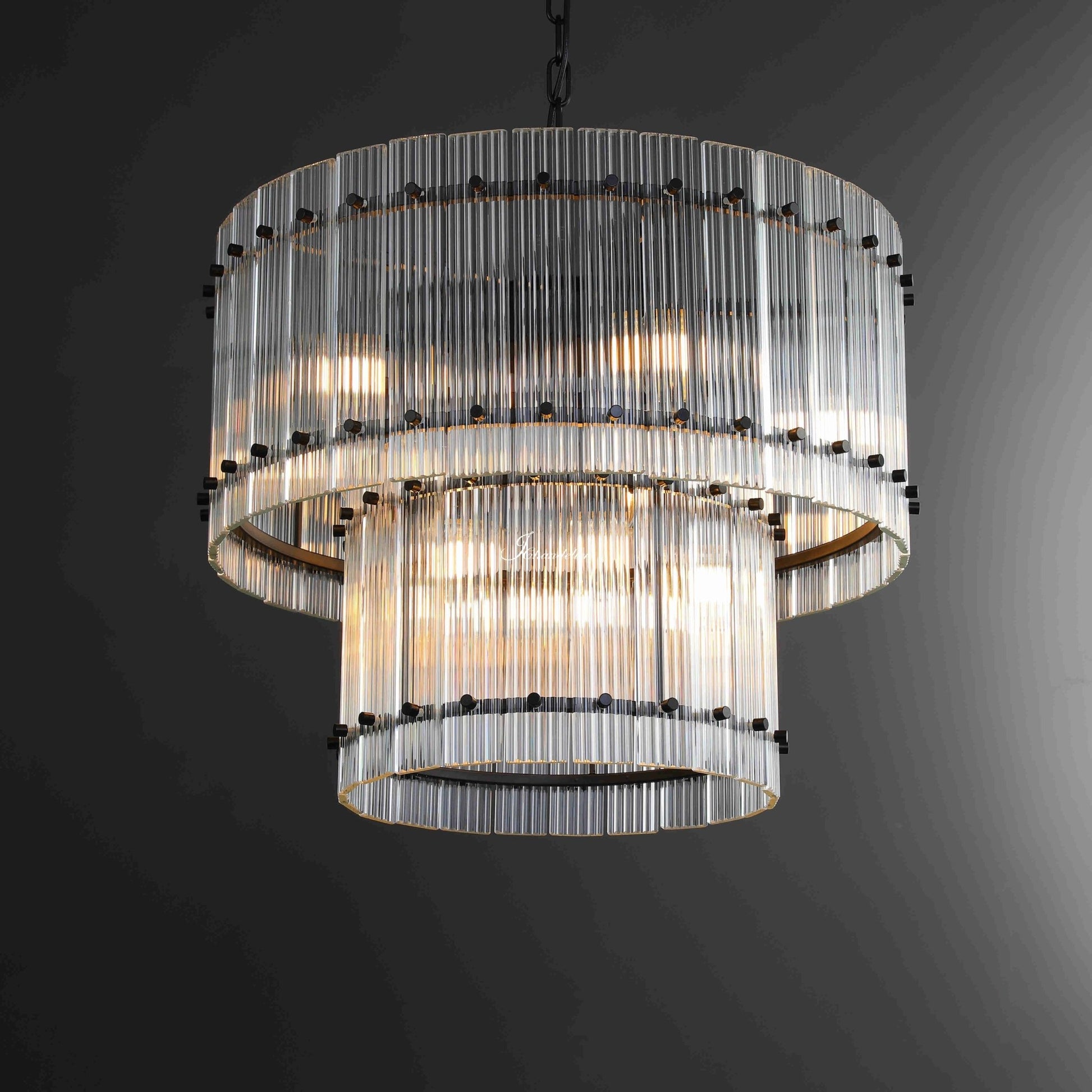Sun Marcus 2-Tier Round Chandelier 37" - GILDLAMPS
