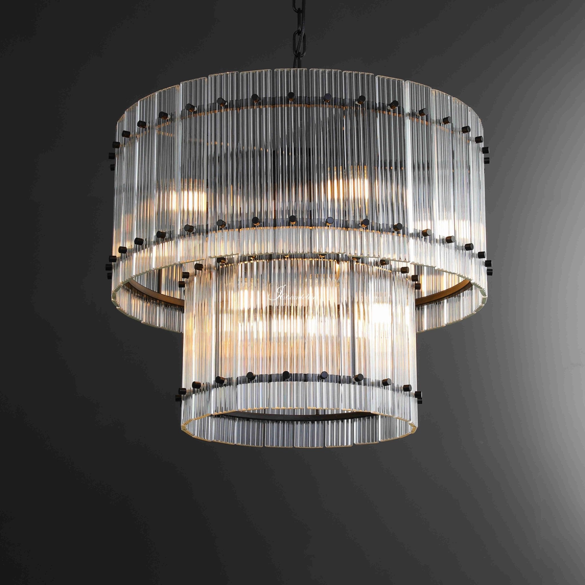 Sun Marcus 2-Tier Round Chandelier 37" - GILDLAMPS