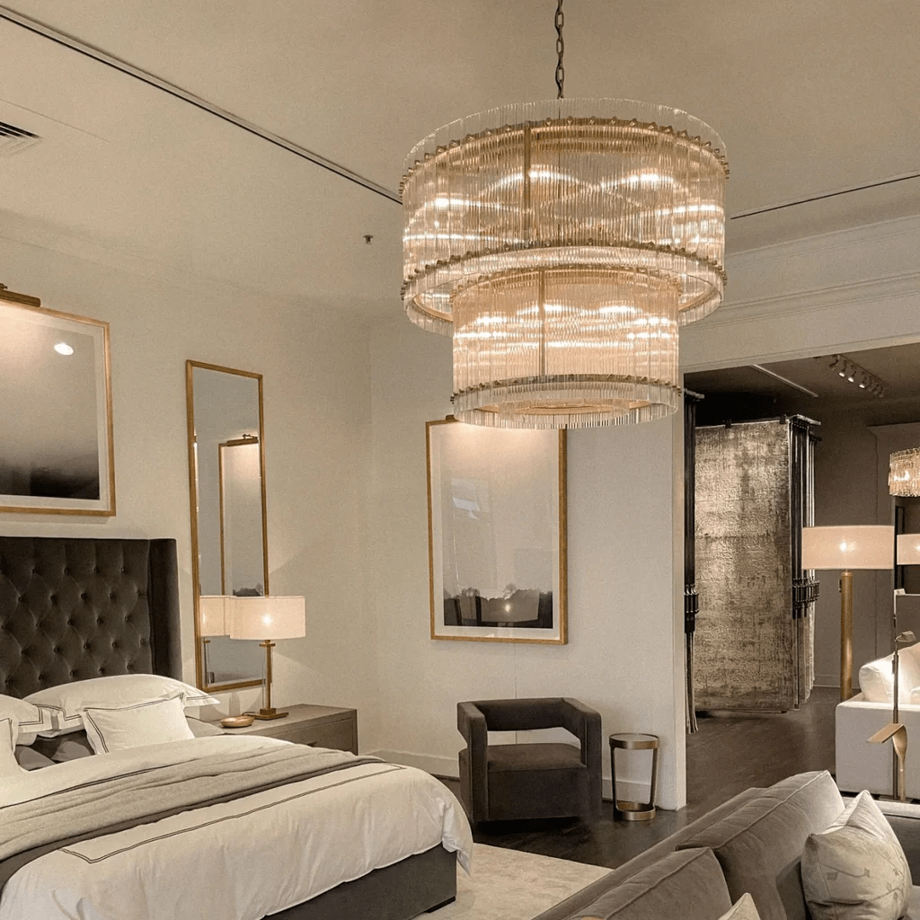 Sun Marcus 2-Tier Round Chandelier 37" - GILDLAMPS