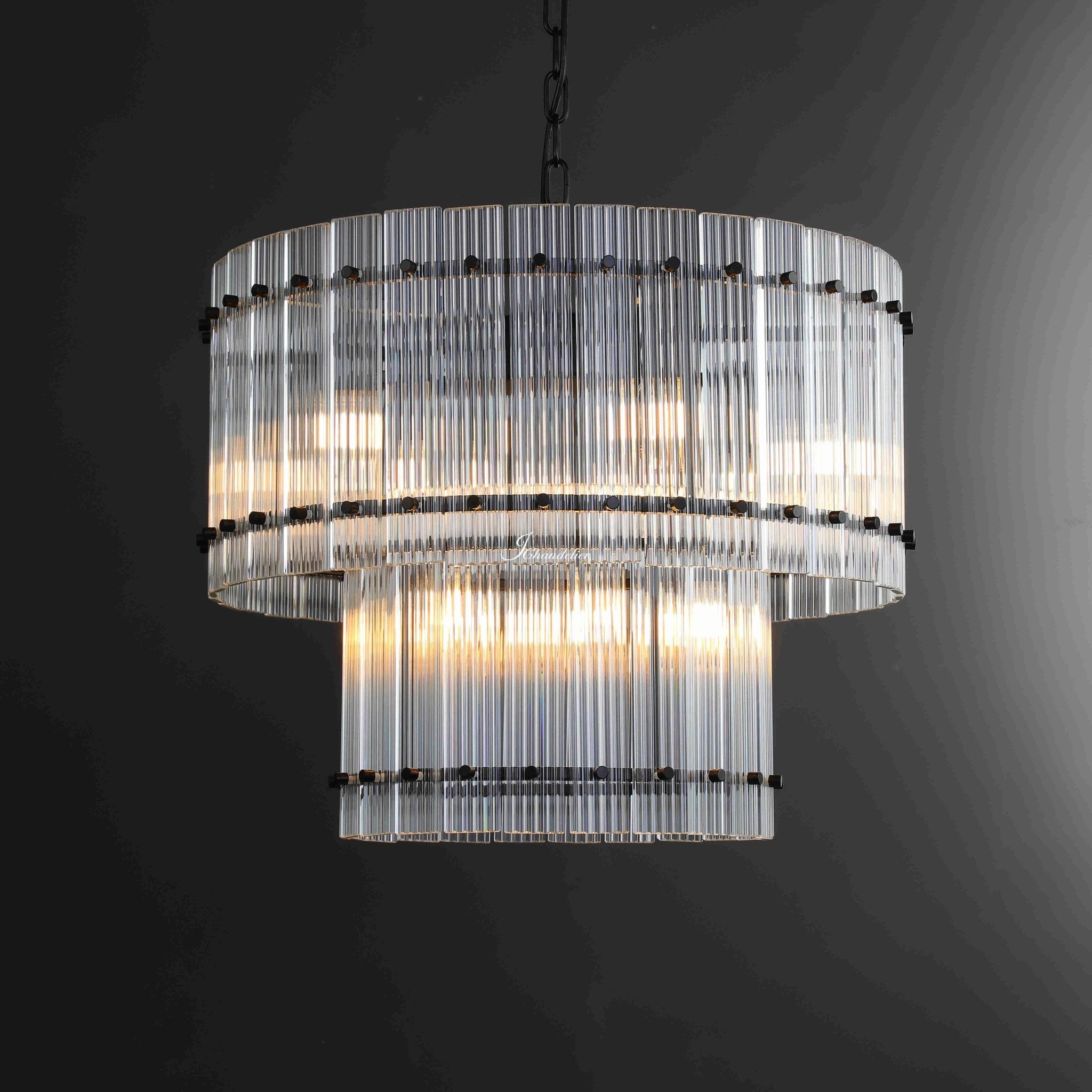 Sun Marcus 2-Tier Round Chandelier 37" - GILDLAMPS