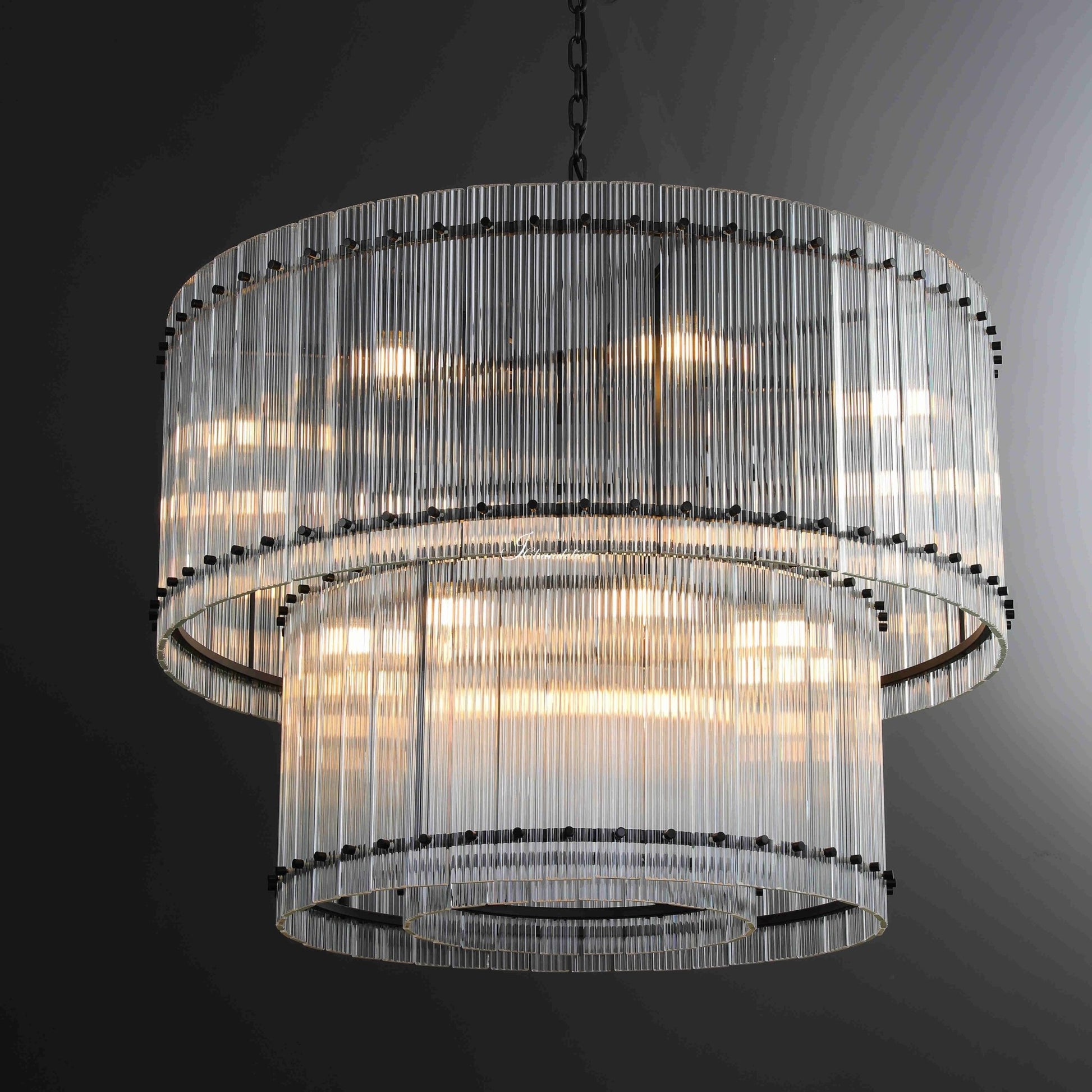Sun Marcus 2-Tier Round Chandelier 48" - GILDLAMPS