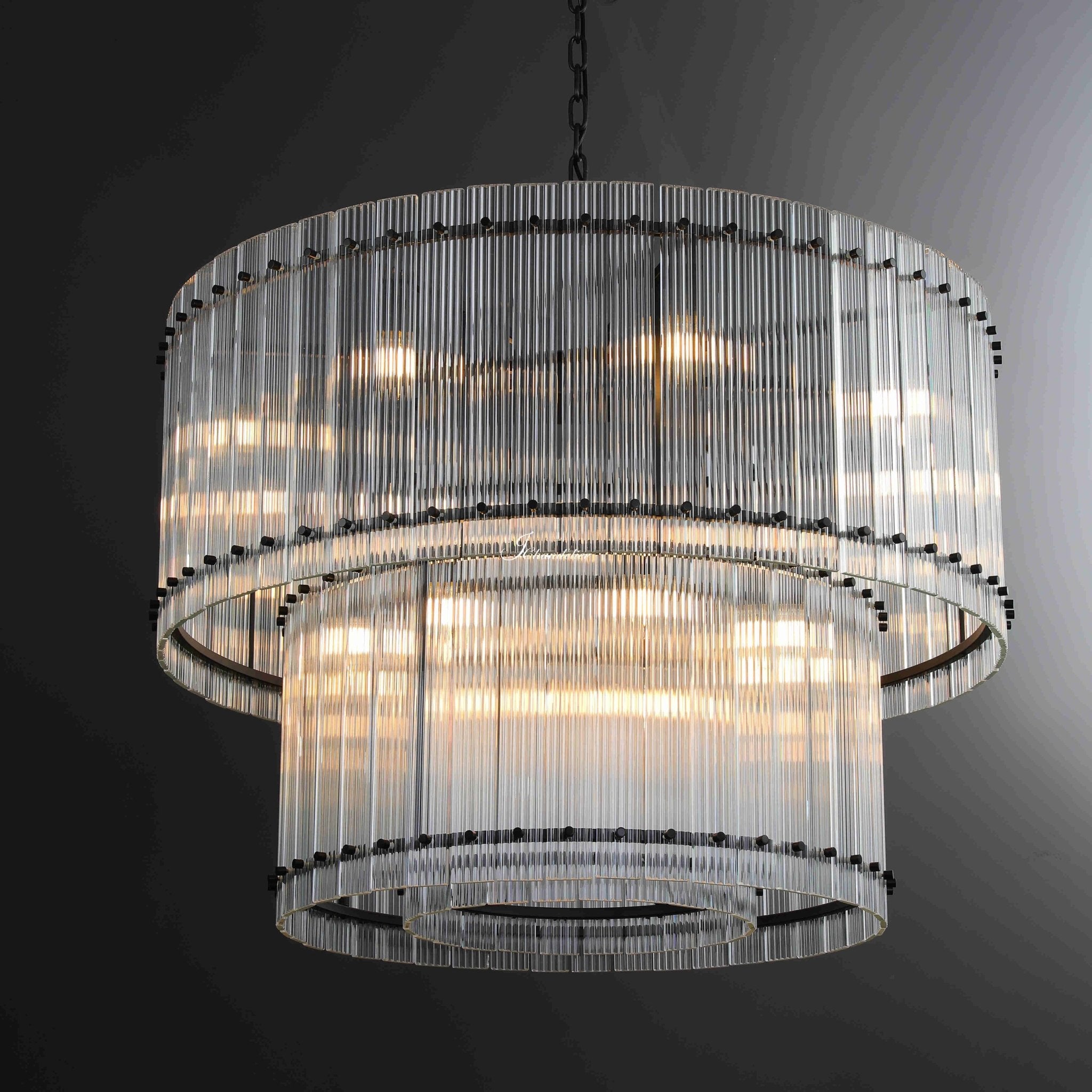 Sun Marcus 2-Tier Round Chandelier 48" - GILDLAMPS