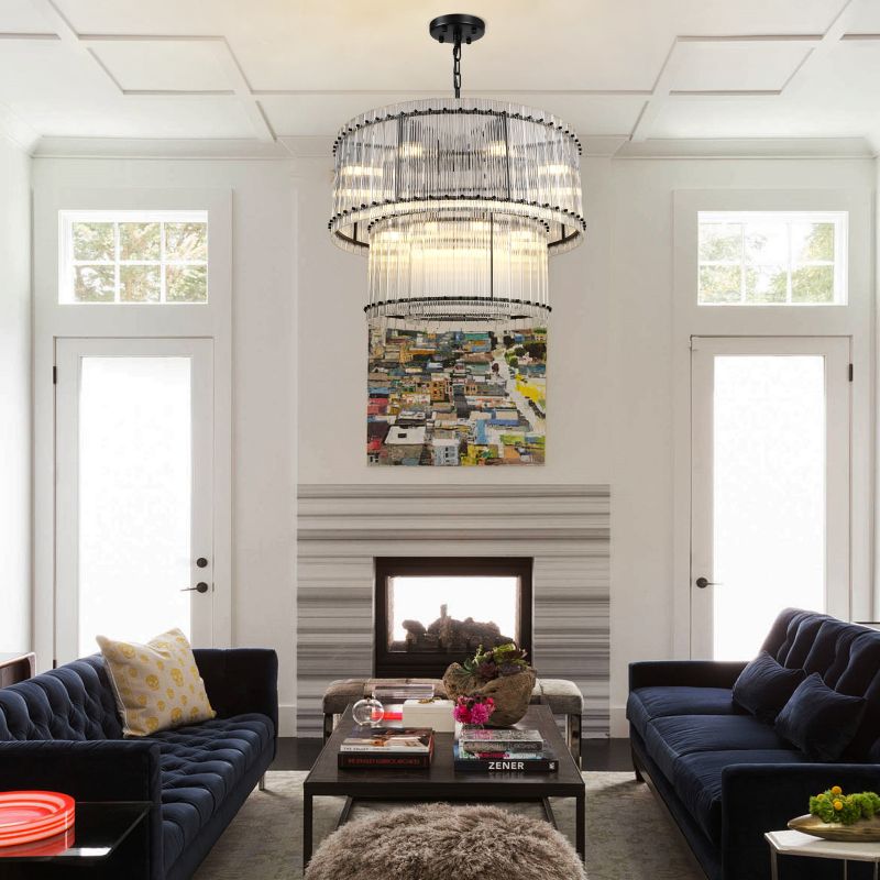 Sun Marcus 2-Tier Round Chandelier 48" - GILDLAMPS