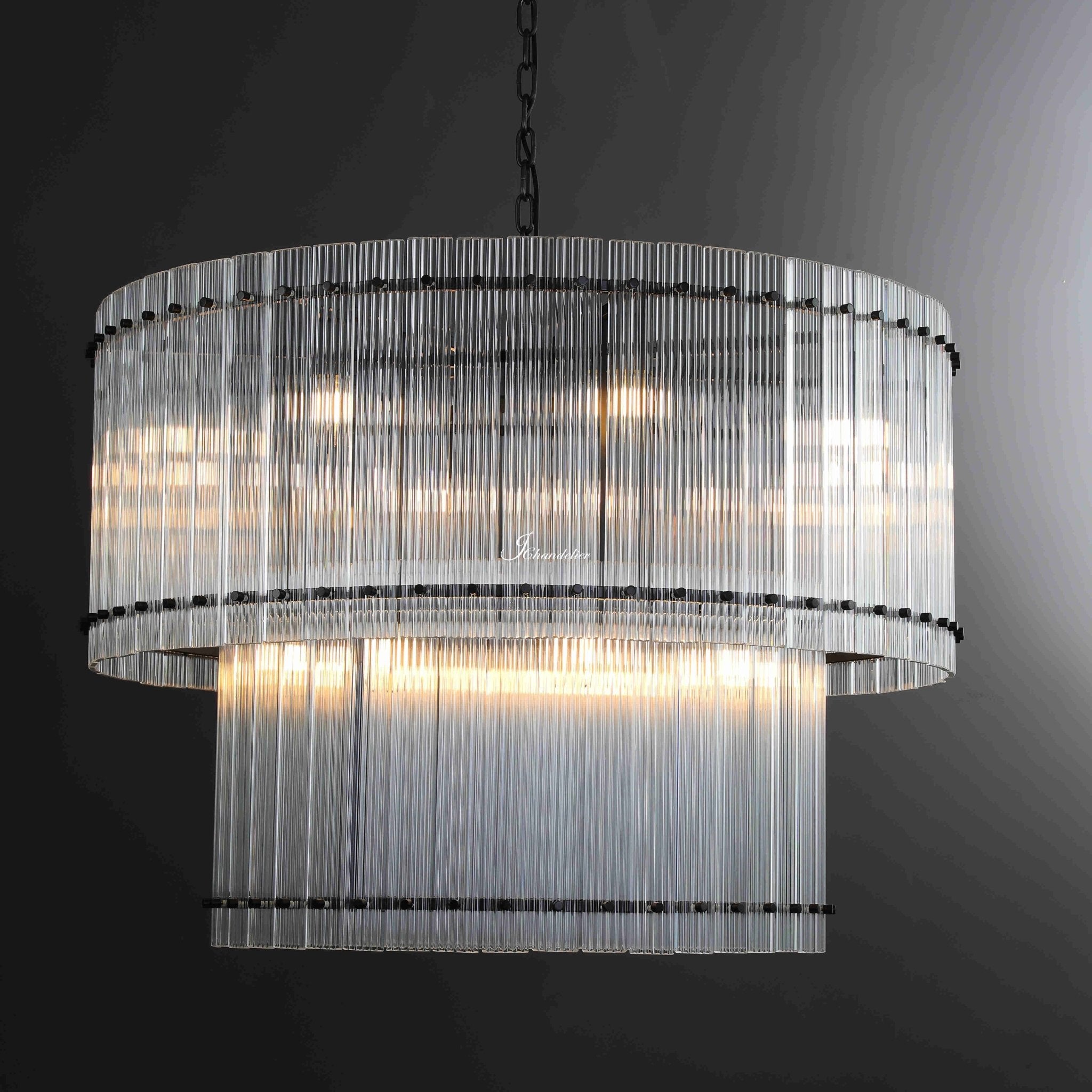 Sun Marcus 2-Tier Round Chandelier 48" - GILDLAMPS