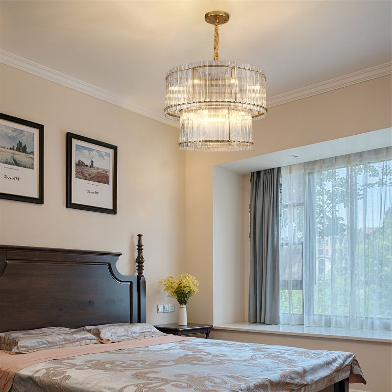 Sun Marcus 2-Tier Round Chandelier 48" - GILDLAMPS