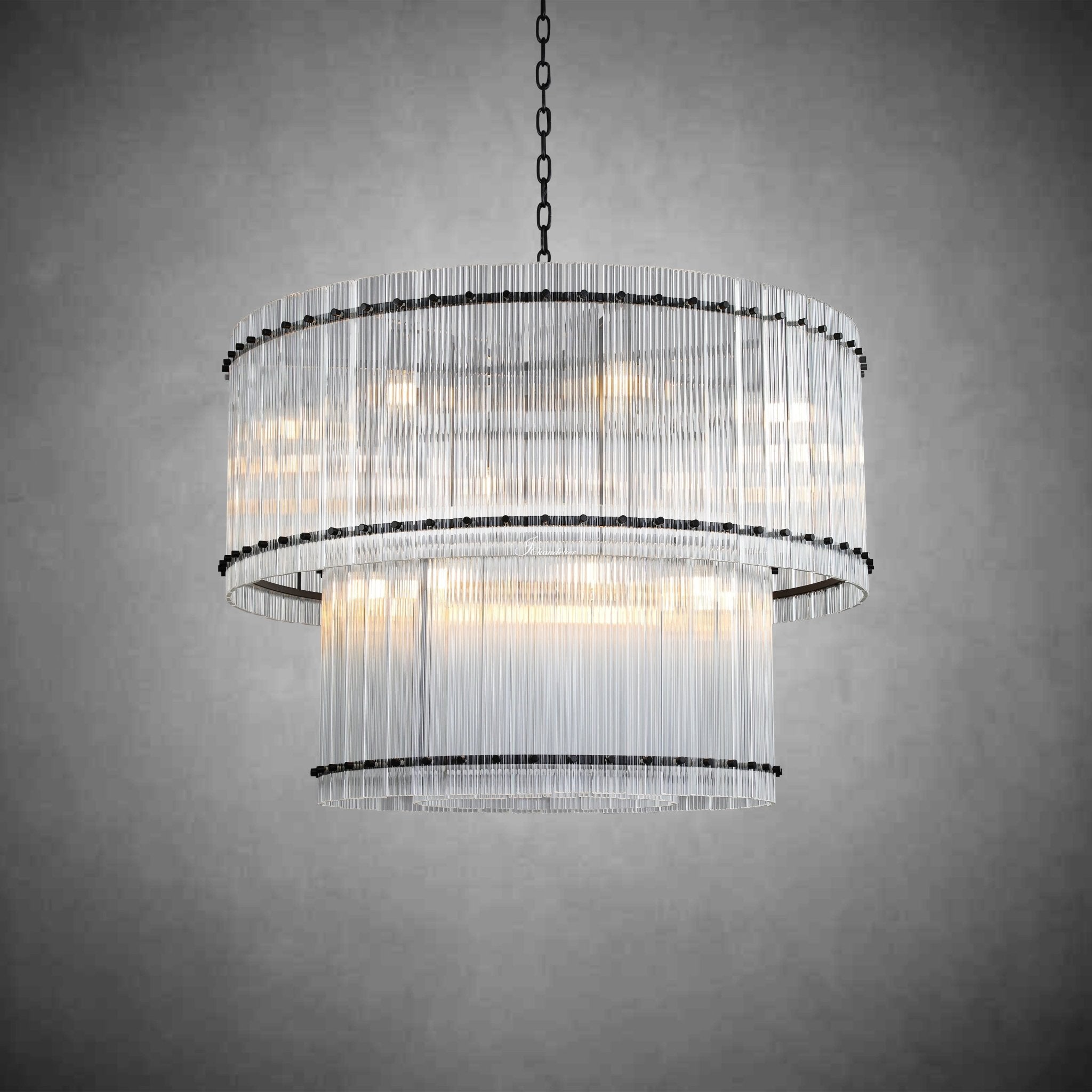 Sun Marcus 2-Tier Round Chandelier 48" - GILDLAMPS