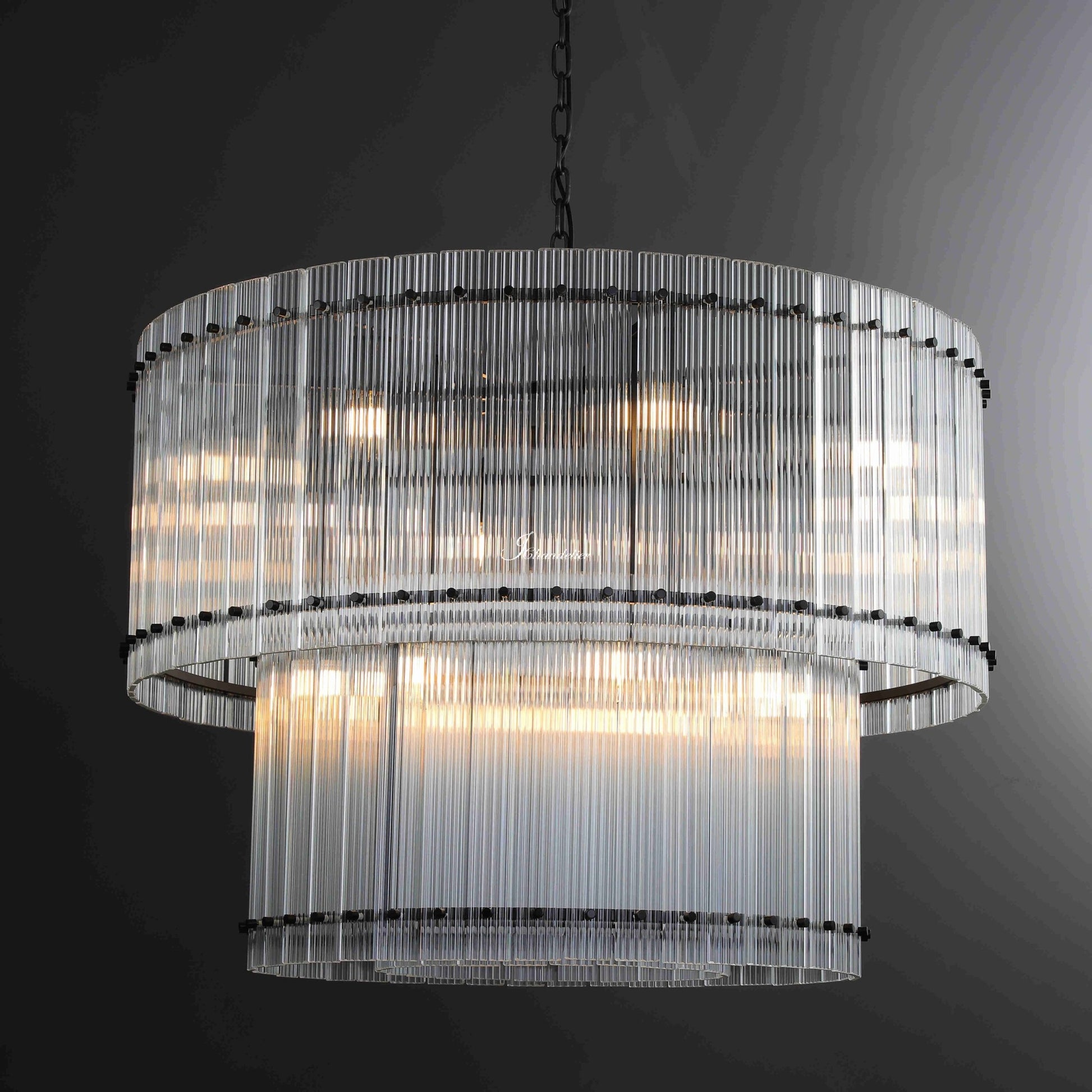 Sun Marcus 2-Tier Round Chandelier 48" - GILDLAMPS