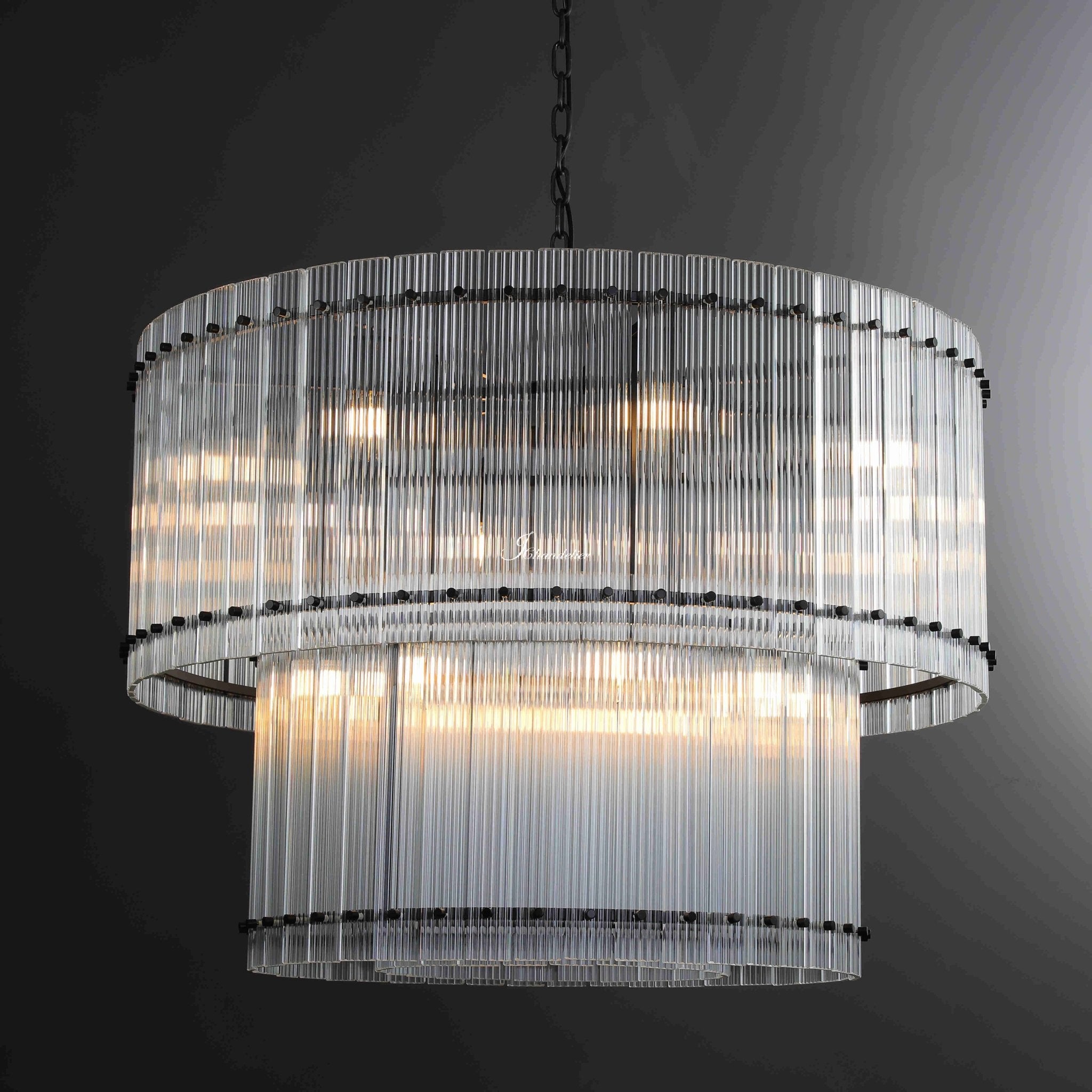 Sun Marcus 2-Tier Round Chandelier 48" - GILDLAMPS