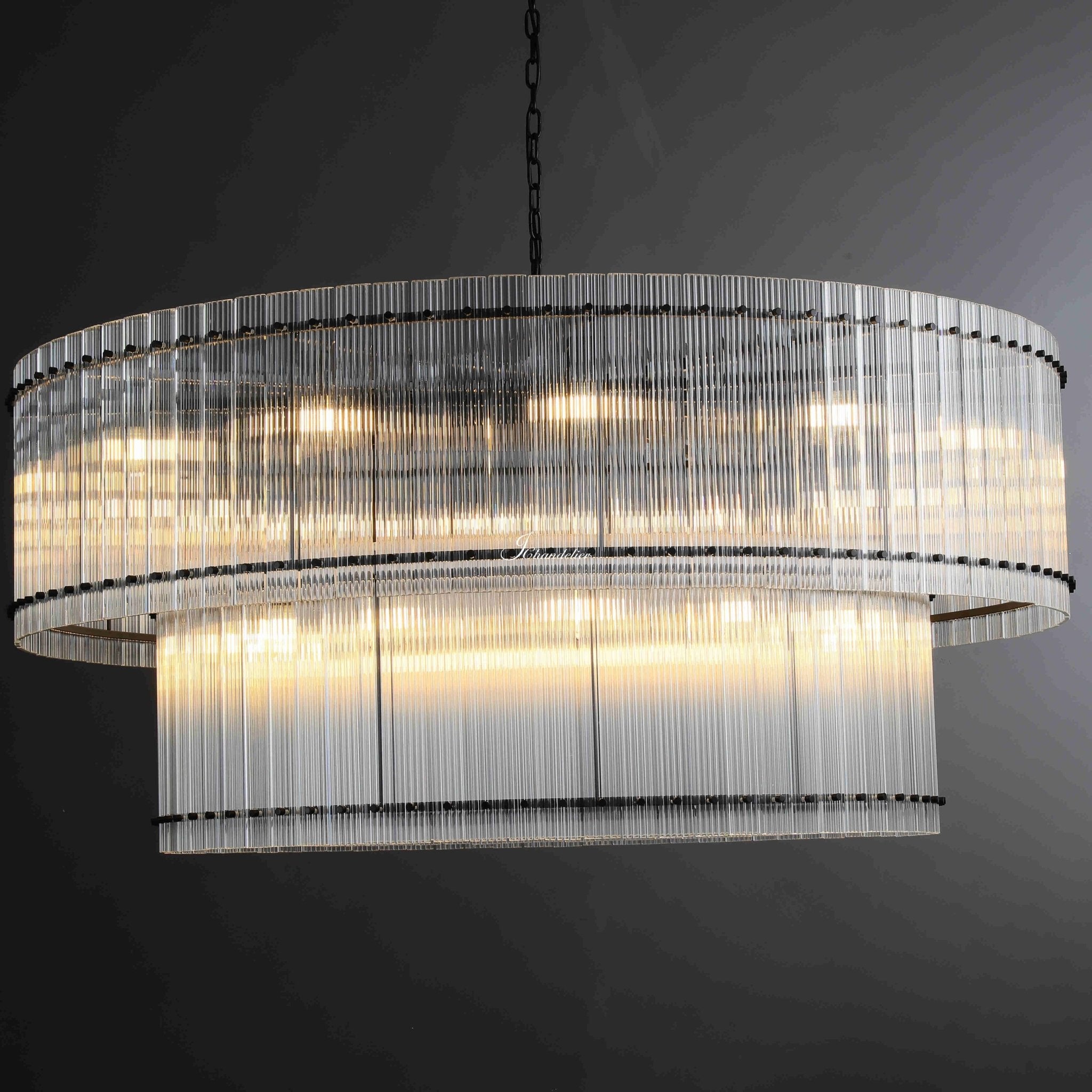 Sun Marcus 2-Tier Round Chandelier 60" - GILDLAMPS