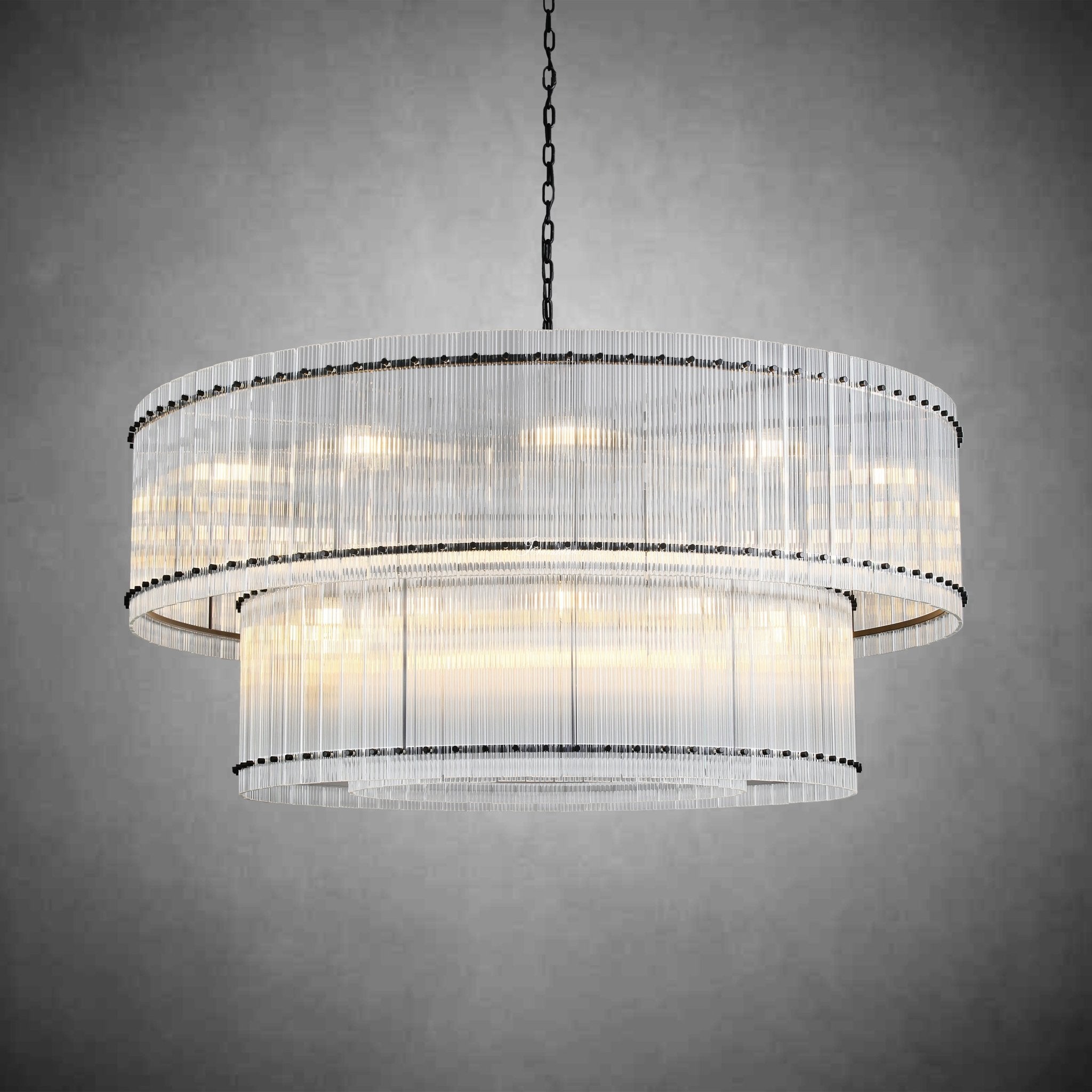 Sun Marcus 2-Tier Round Chandelier 60" - GILDLAMPS