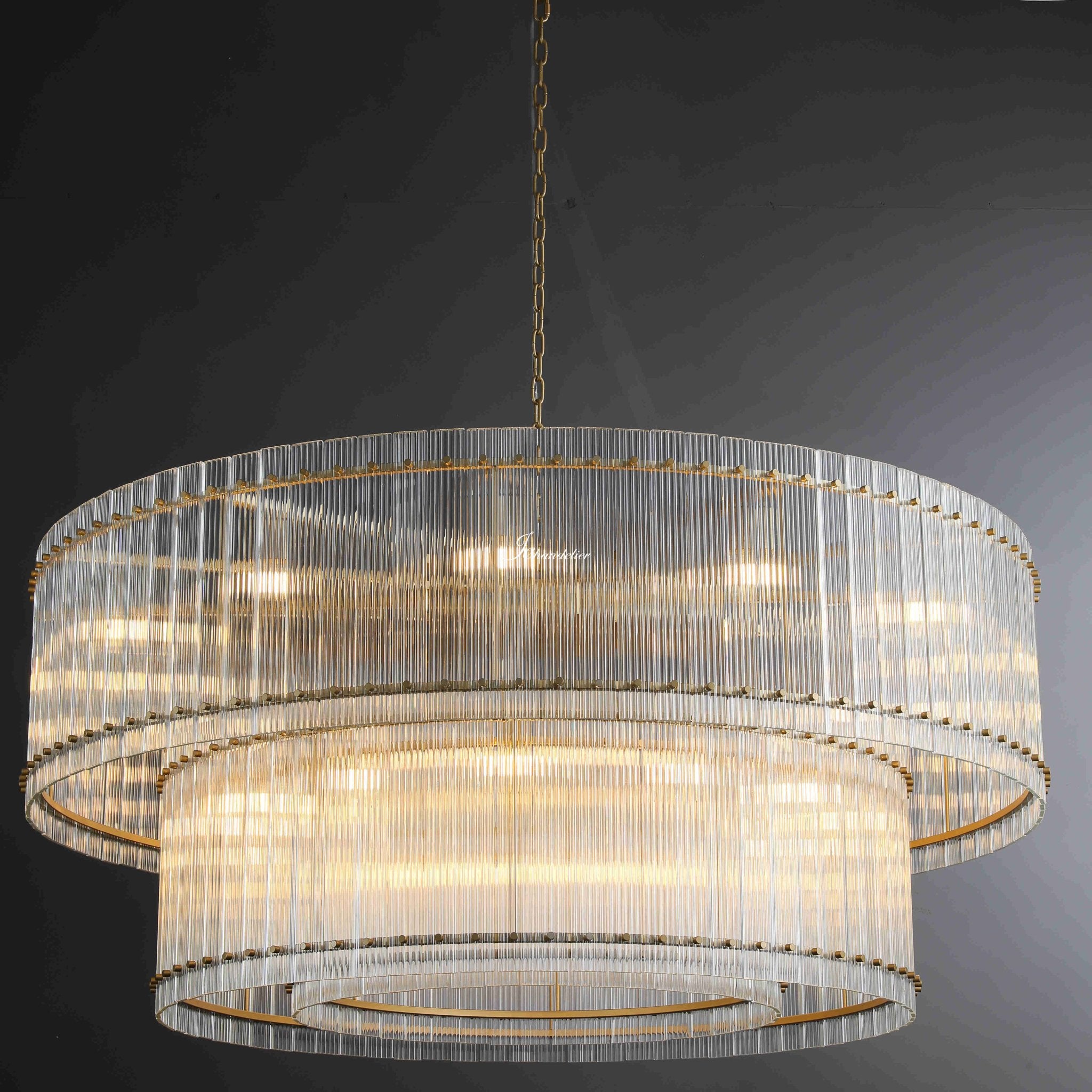 Sun Marcus 2-Tier Round Chandelier 60" - GILDLAMPS