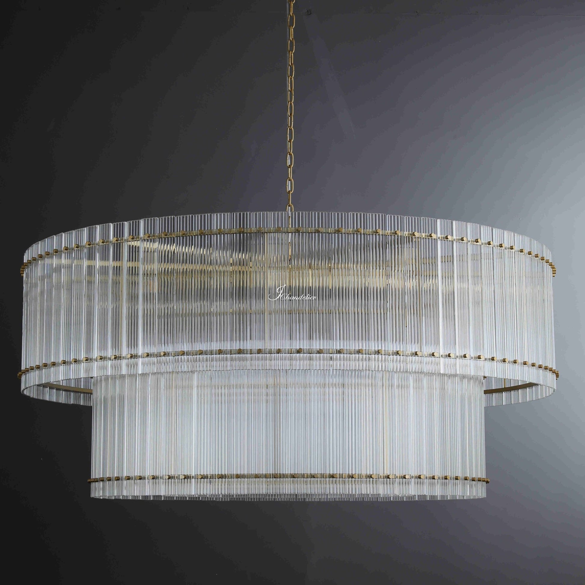 Sun Marcus 2-Tier Round Chandelier 60" - GILDLAMPS