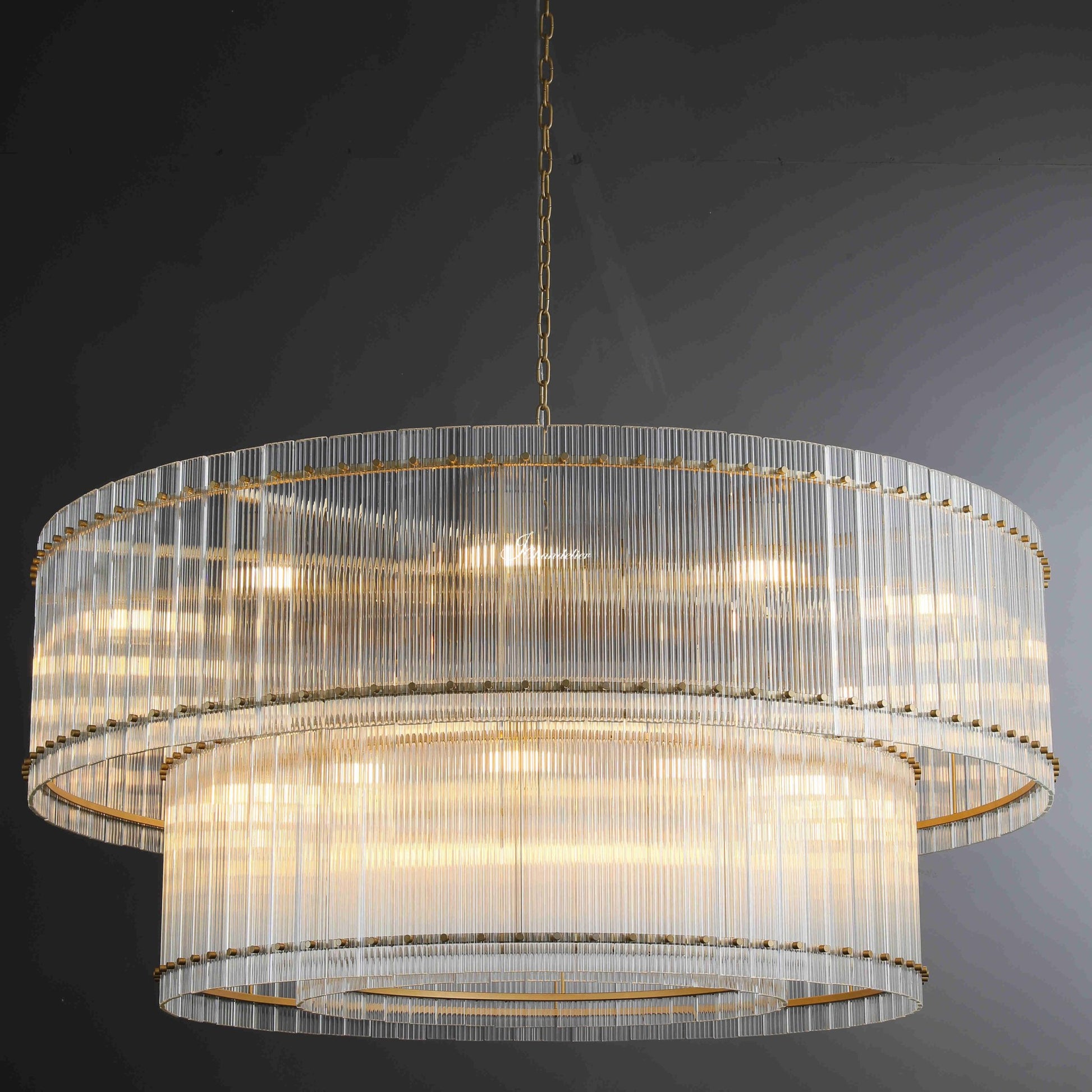 Sun Marcus 2-Tier Round Chandelier 60" - GILDLAMPS