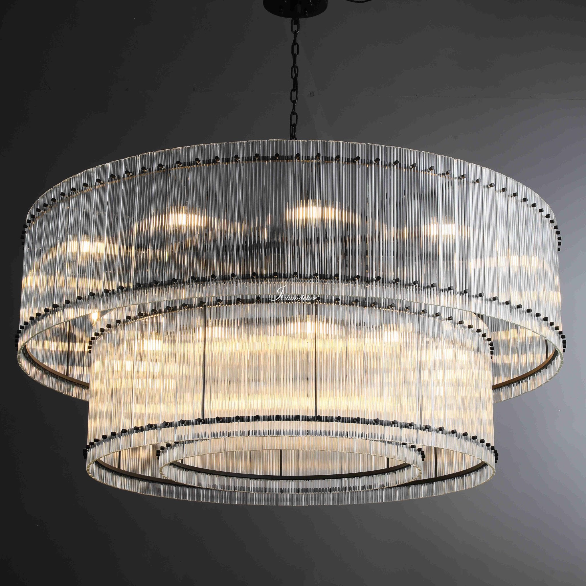 Sun Marcus 2-Tier Round Chandelier 60" - GILDLAMPS