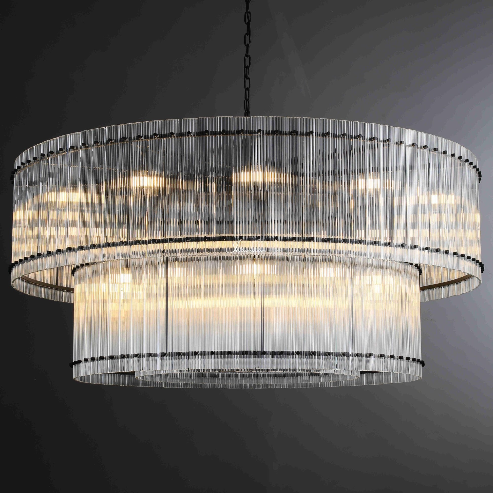 Sun Marcus 2-Tier Round Chandelier 60" - GILDLAMPS