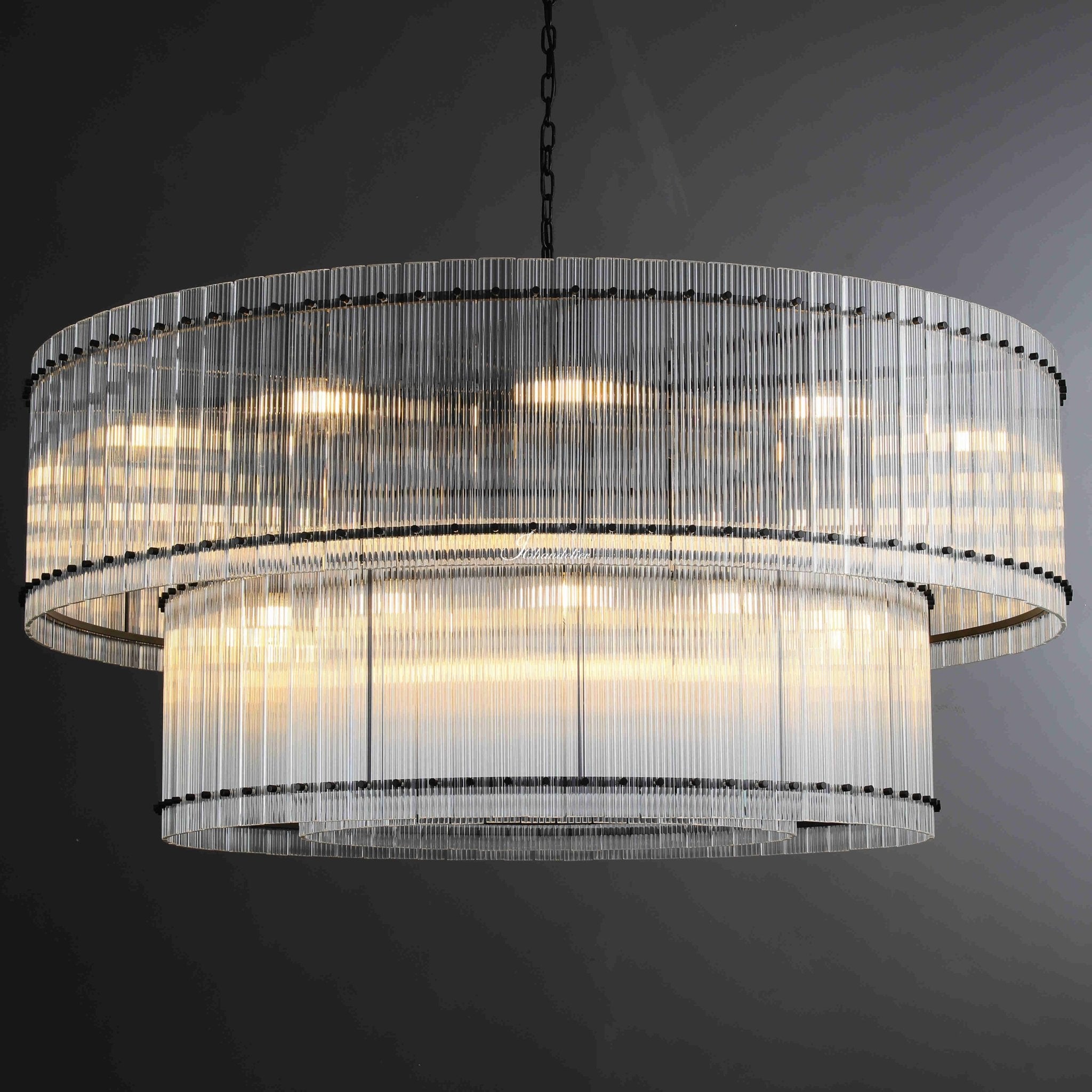 Sun Marcus 2-Tier Round Chandelier 60" - GILDLAMPS