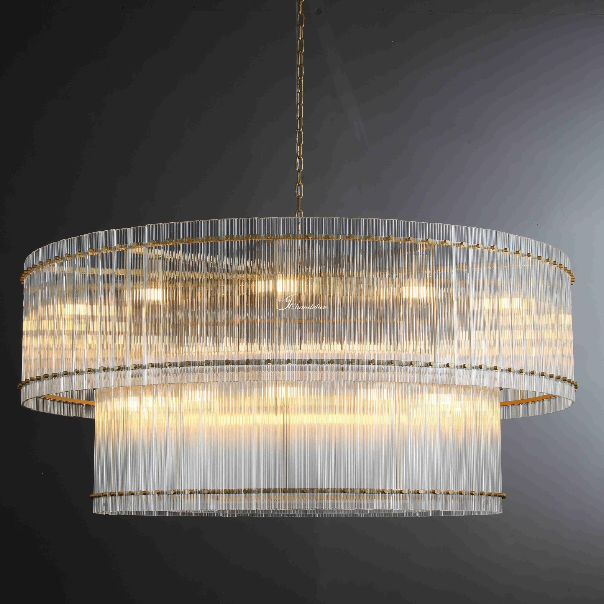 Sun Marcus 2-Tier Round Chandelier 60" - GILDLAMPS