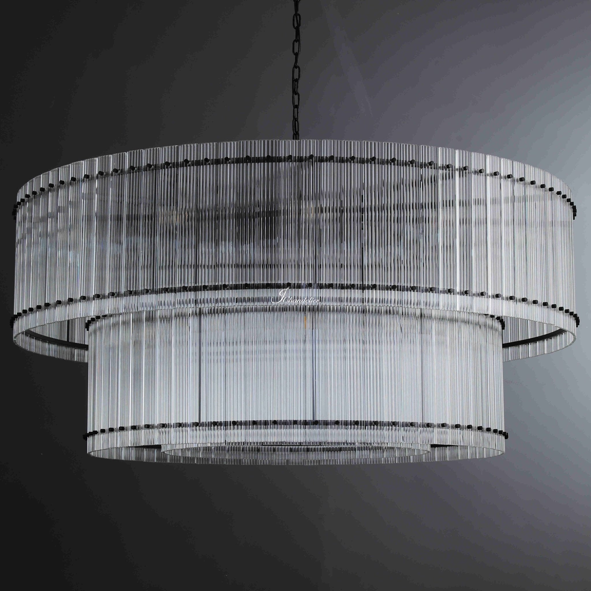 Sun Marcus 2-Tier Round Chandelier 60" - GILDLAMPS