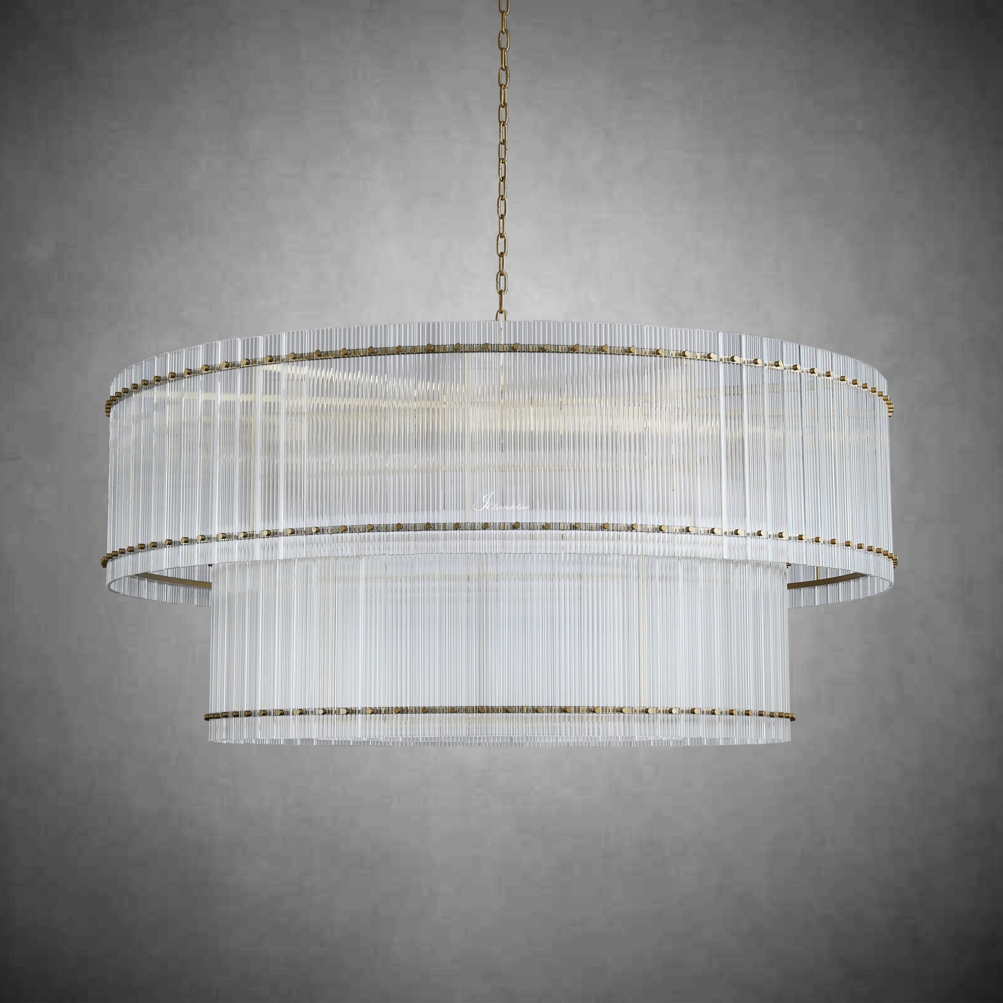 Sun Marcus 2-Tier Round Chandelier 60" - GILDLAMPS