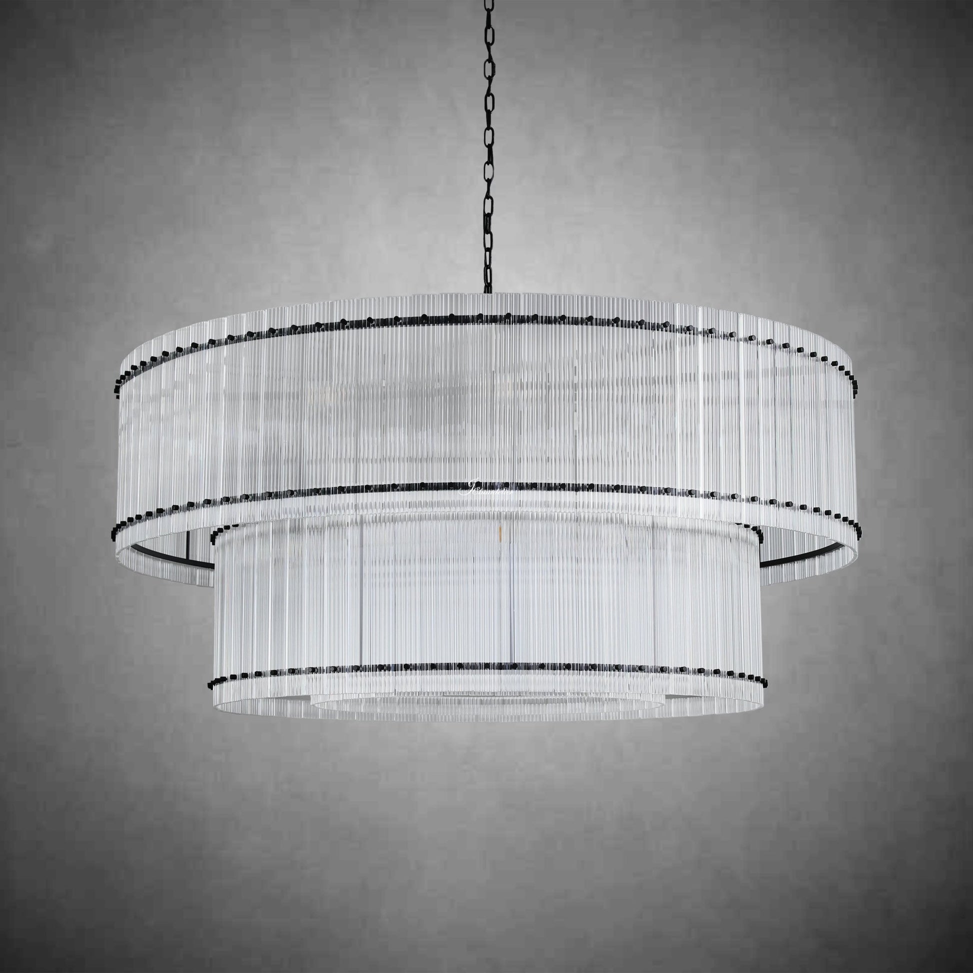 Sun Marcus 2-Tier Round Chandelier 60" - GILDLAMPS