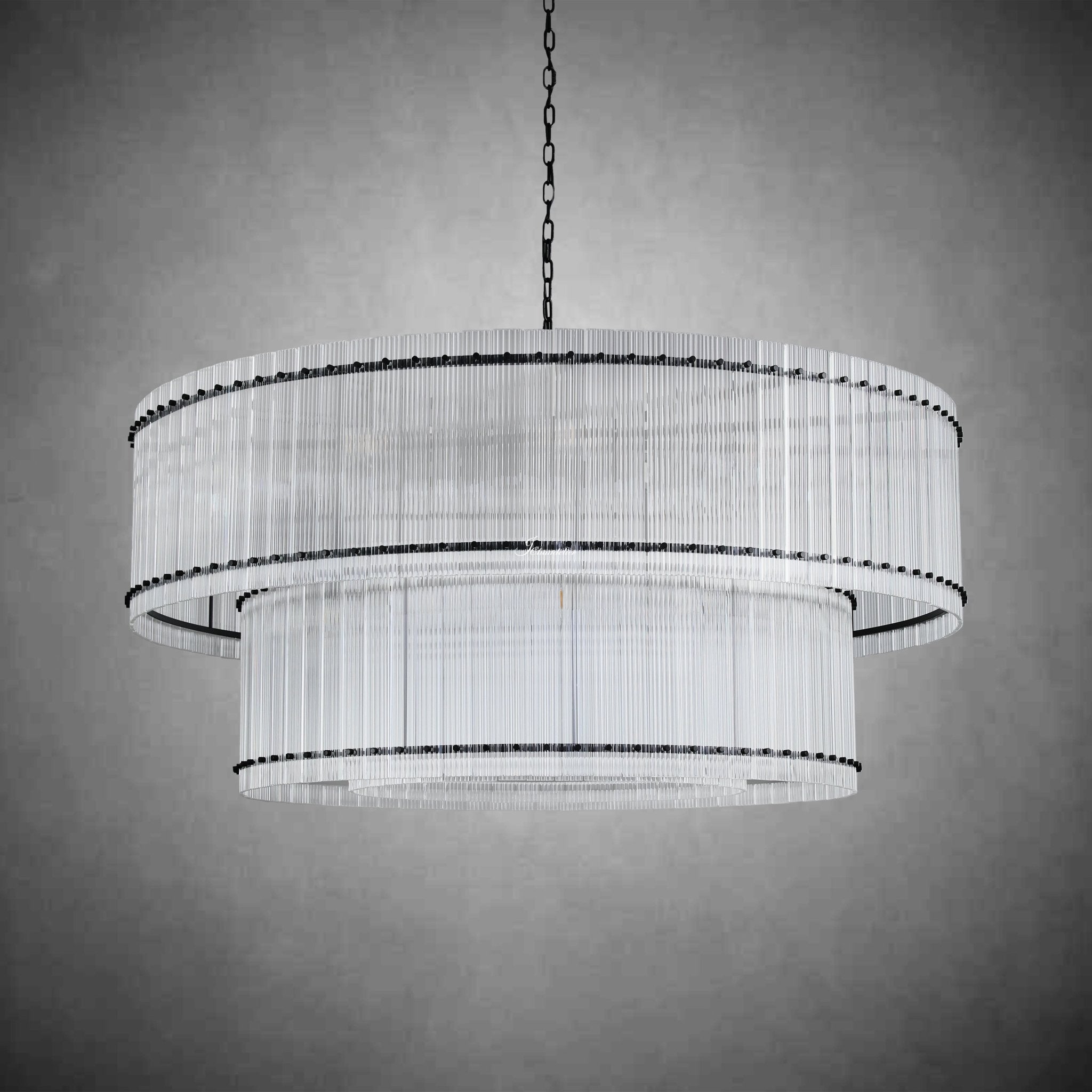 Sun Marcus 2-Tier Round Chandelier 60" - GILDLAMPS